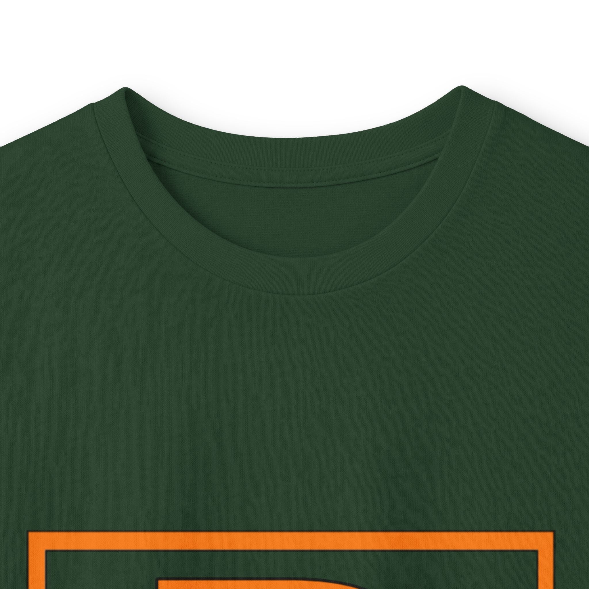 Ben Monogram Long Sleeve Tee — Orange Block Initial B Shirt