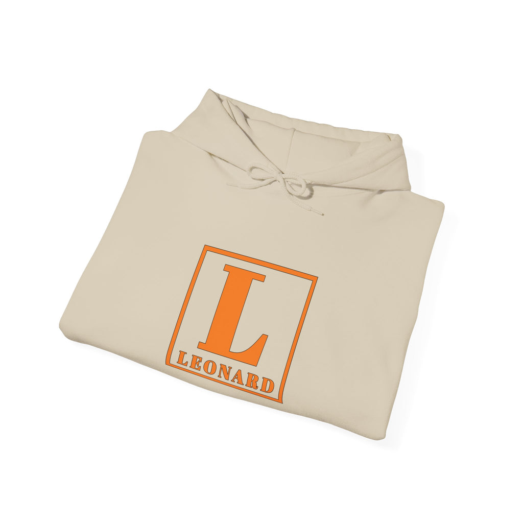Monogram “L Leonard” Hoodie – Classic Orange Initial Sweatshirt