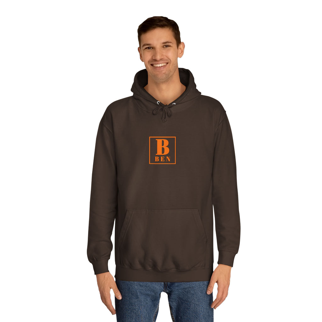 Initial Monogram Hoodie — Custom 'B BEN' College-Style Pullover