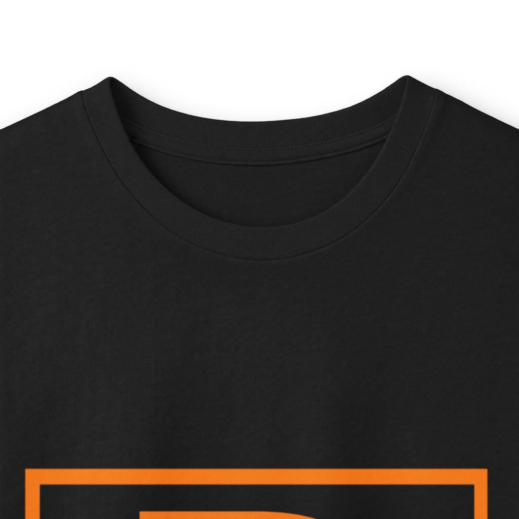 Ben Monogram Long Sleeve Tee — Orange Block Initial B Shirt