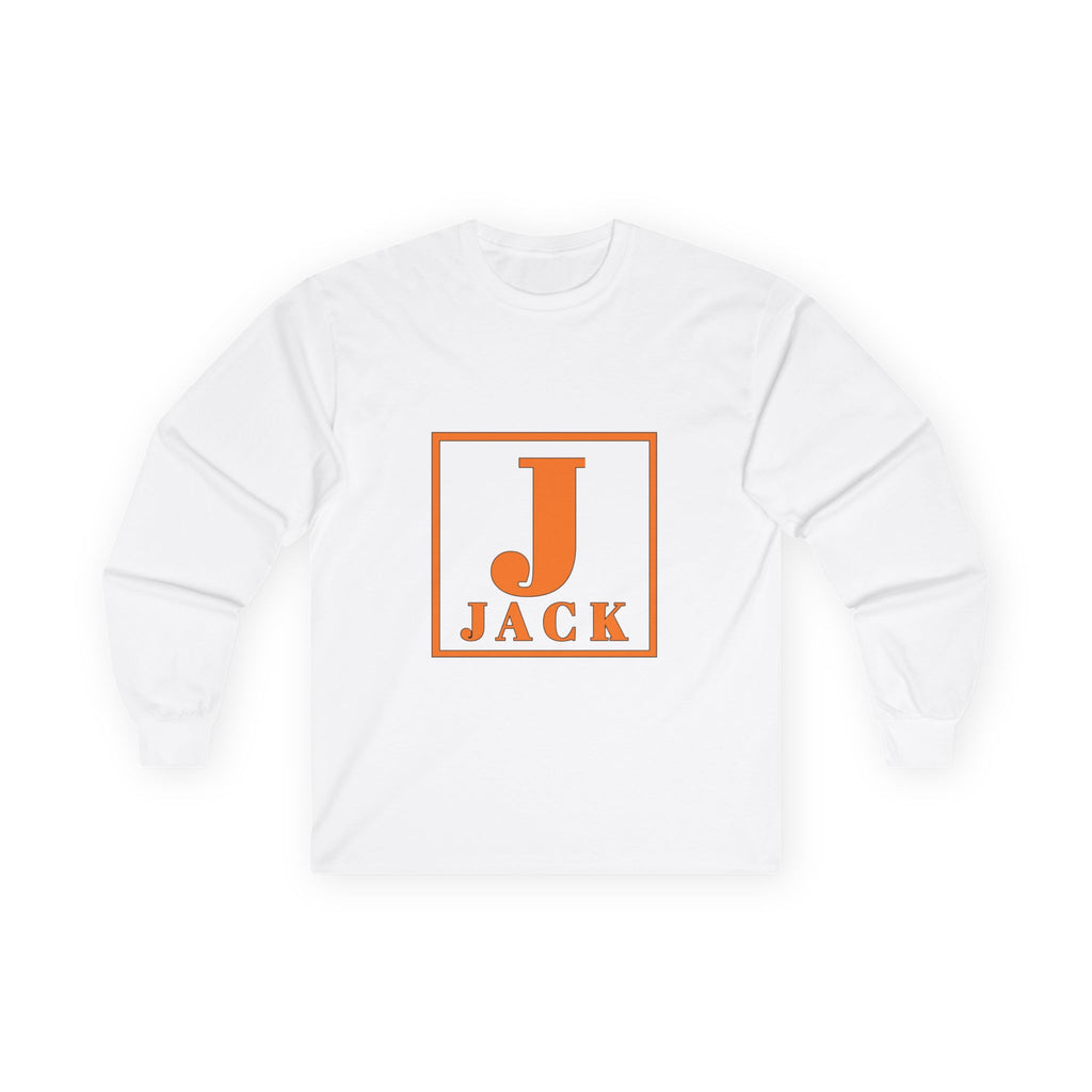 Long Sleeve Tee — Monogram 'J Jack' Orange Square