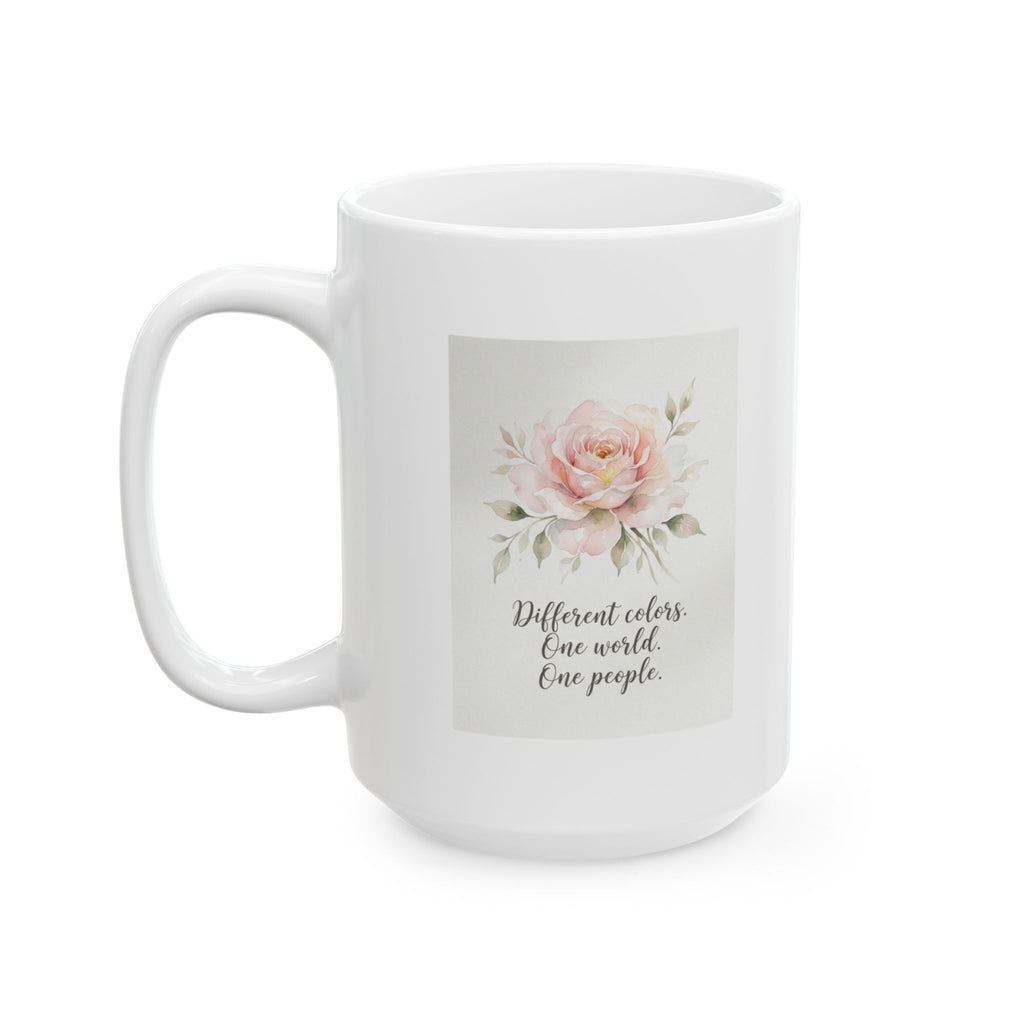 Floral Happy Day Mug — Ceramic Coffee Cup (11oz, 15oz)