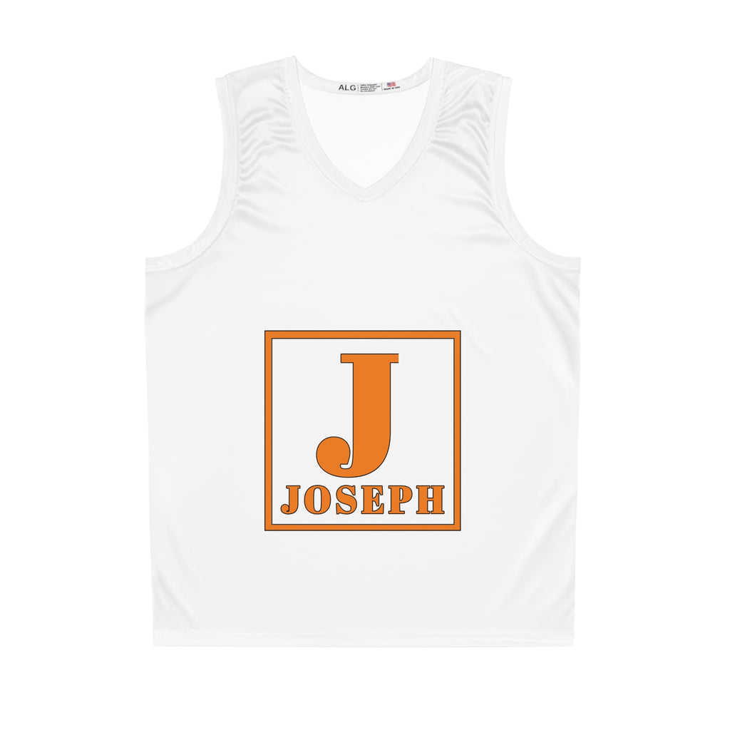 Personalized Basketball Jersey - Orange 'J' Joseph Name Athletic Tank