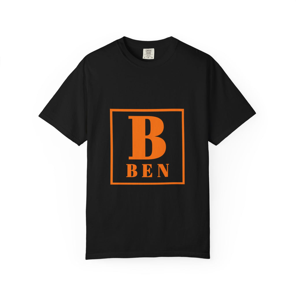 Ben Monogram T-Shirt — Orange Block Initial Tee