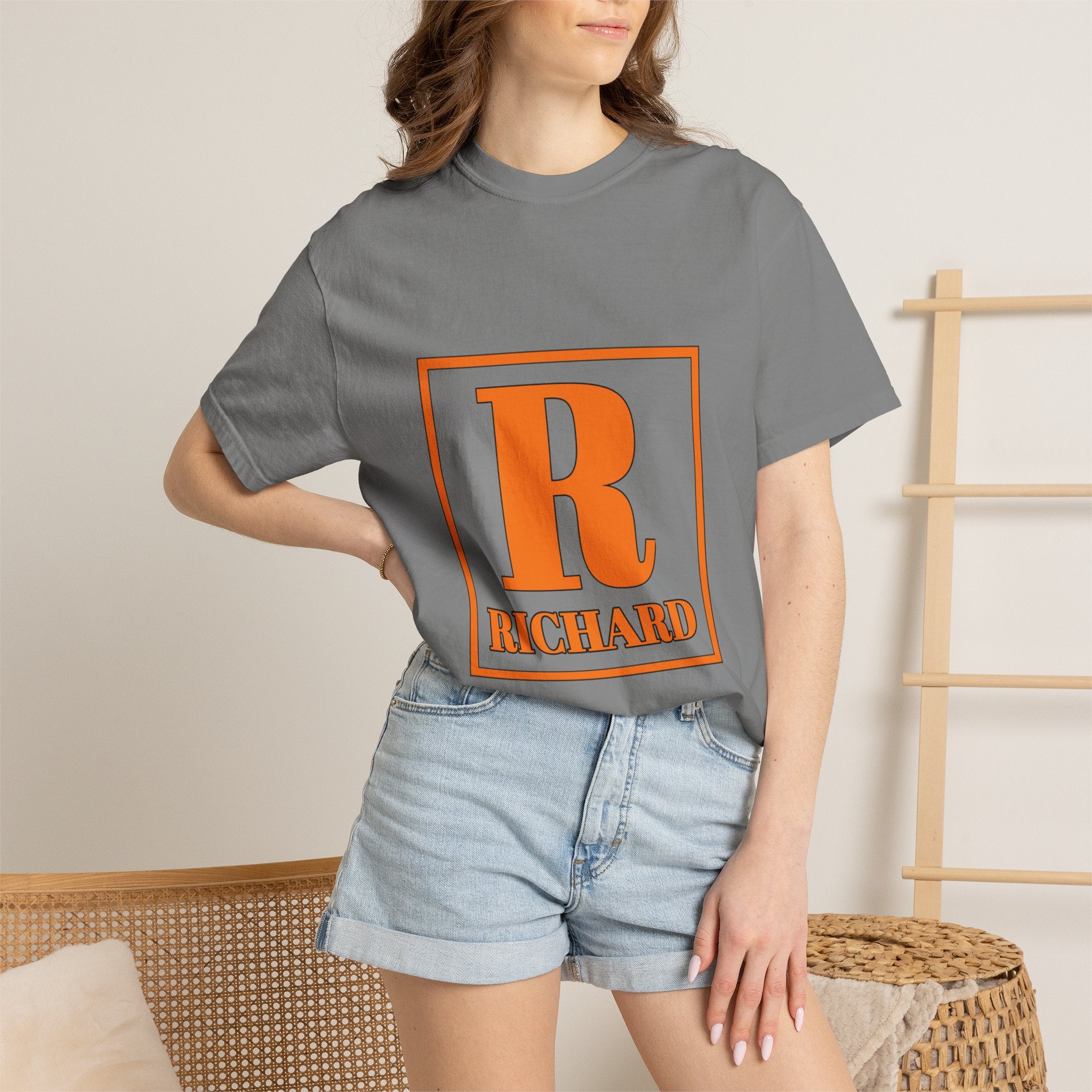 Personalized 'R' Initial T-Shirt — Richard Monogram Tee