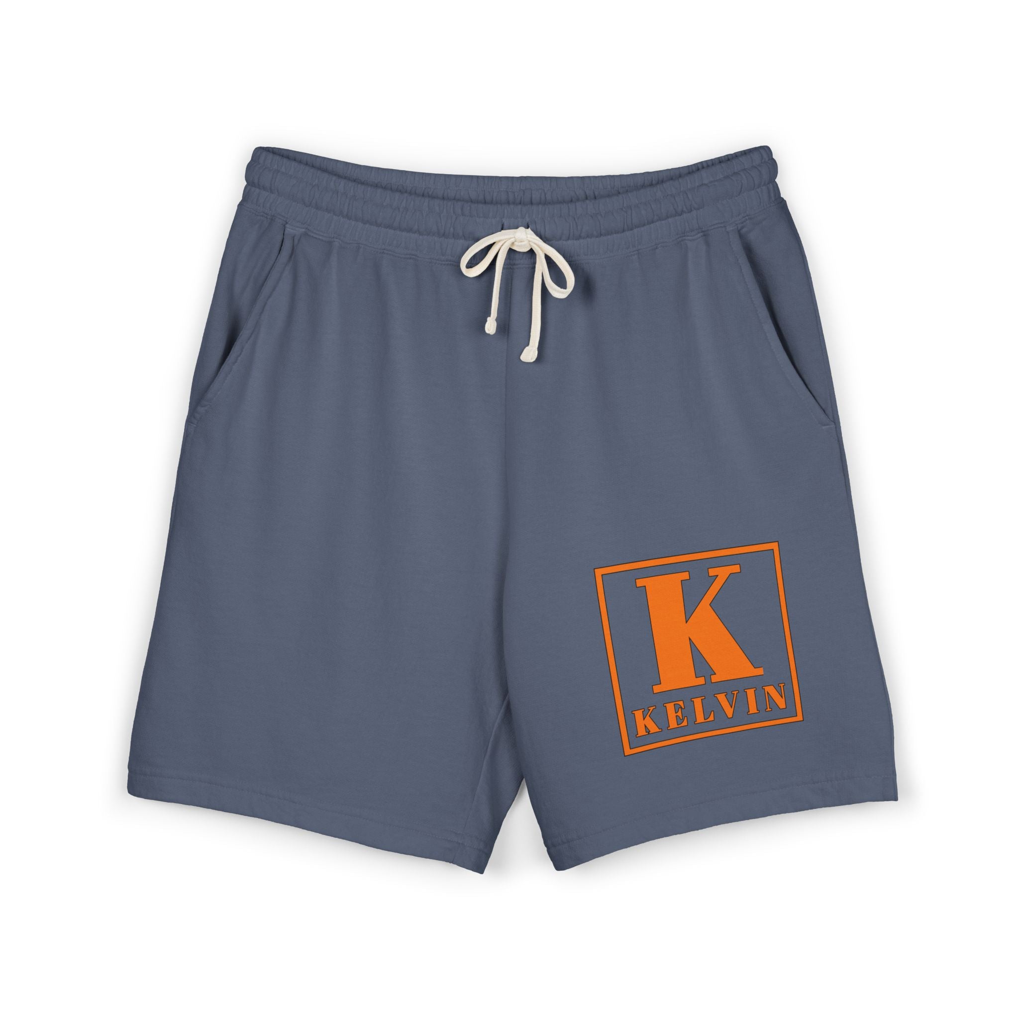 Kelvin Monogram Sweat Shorts — Lightweight Garment-Dyed Fleece