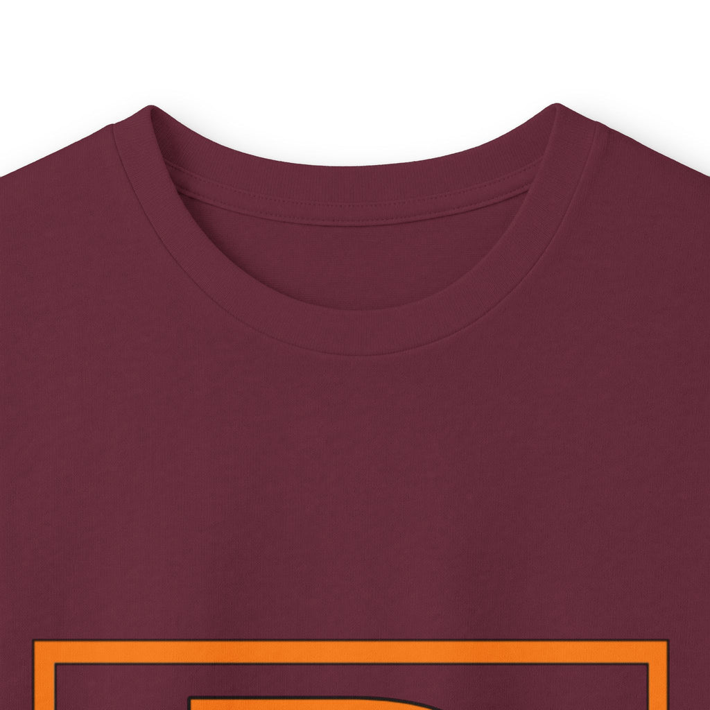 Ben Monogram Long Sleeve Tee — Orange Block Initial B Shirt
