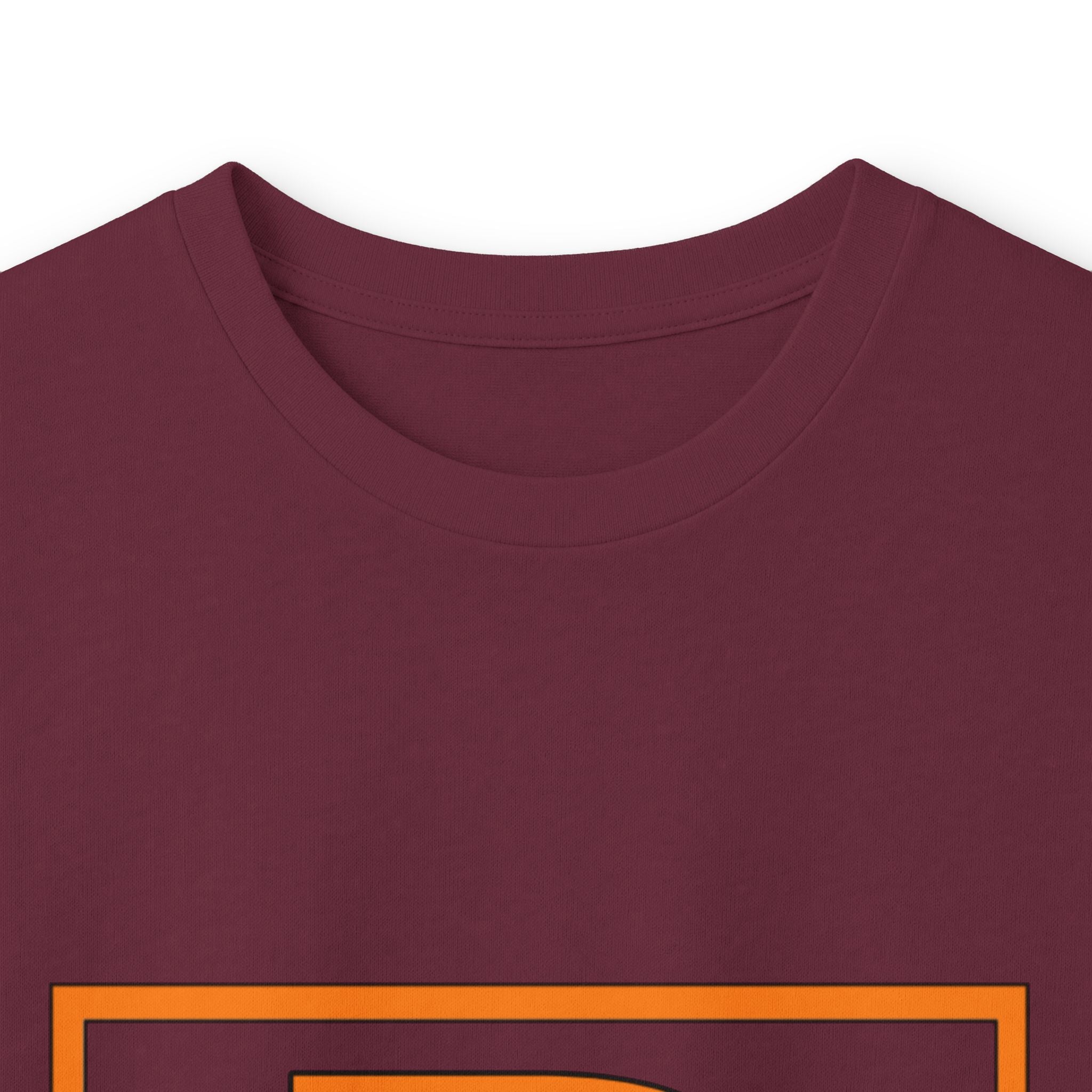 Ben Monogram Long Sleeve Tee — Orange Block Initial B Shirt