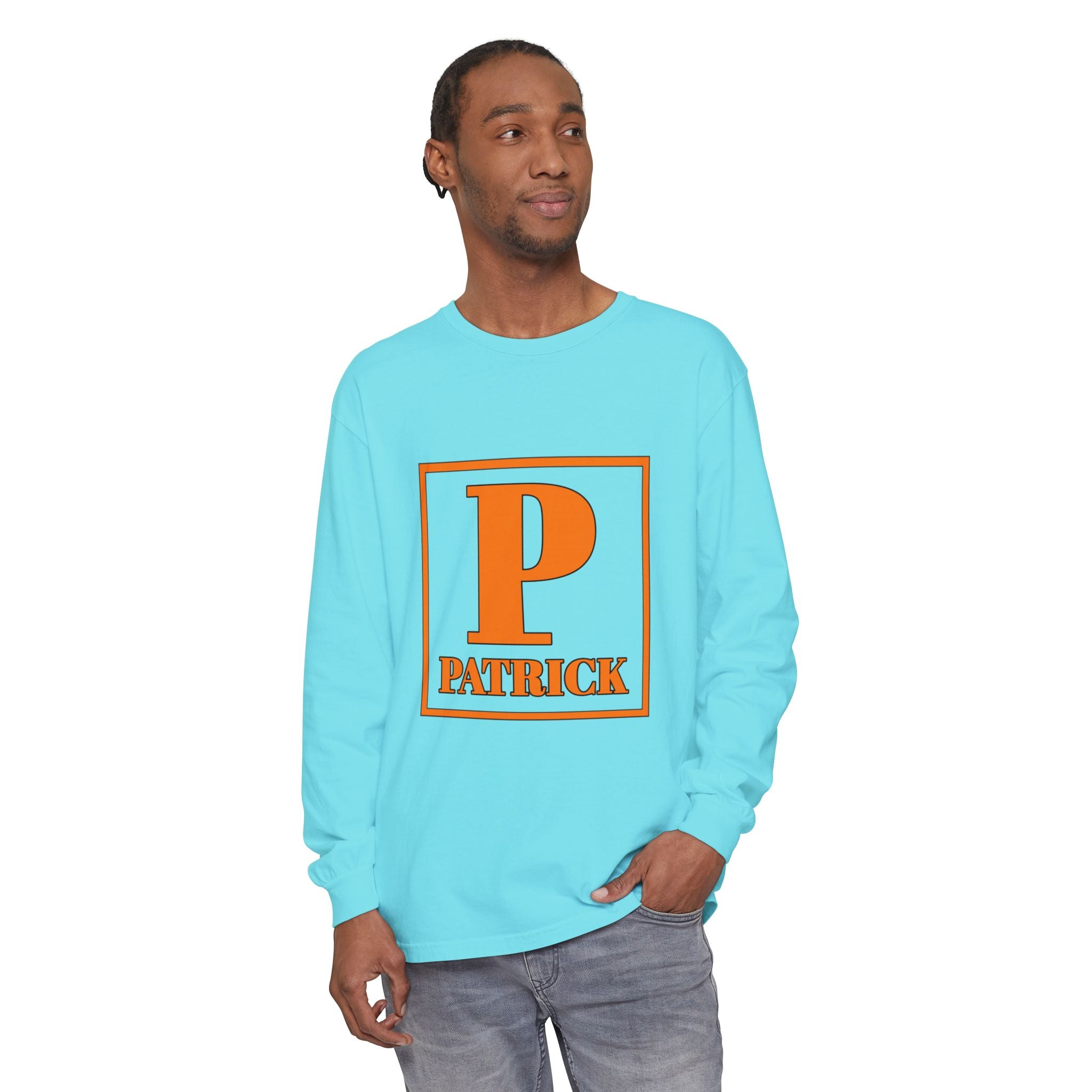 Patrick Monogram Long Sleeve Tee — Personalized Initial P Shirt