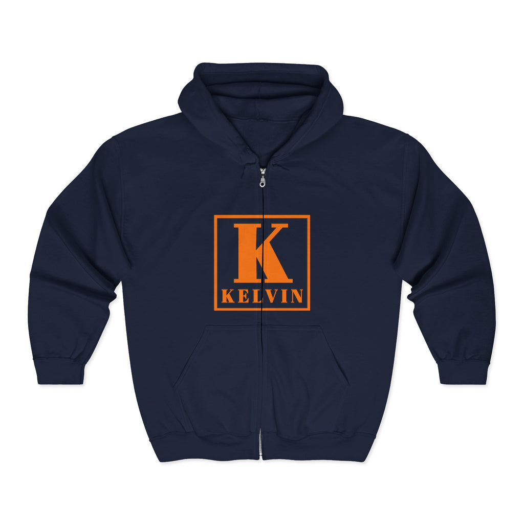 Kelvin Monogram Zip Hoodie — Personalized K Initial Sweatshirt