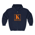 Kelvin Monogram Zip Hoodie — Personalized K Initial Sweatshirt