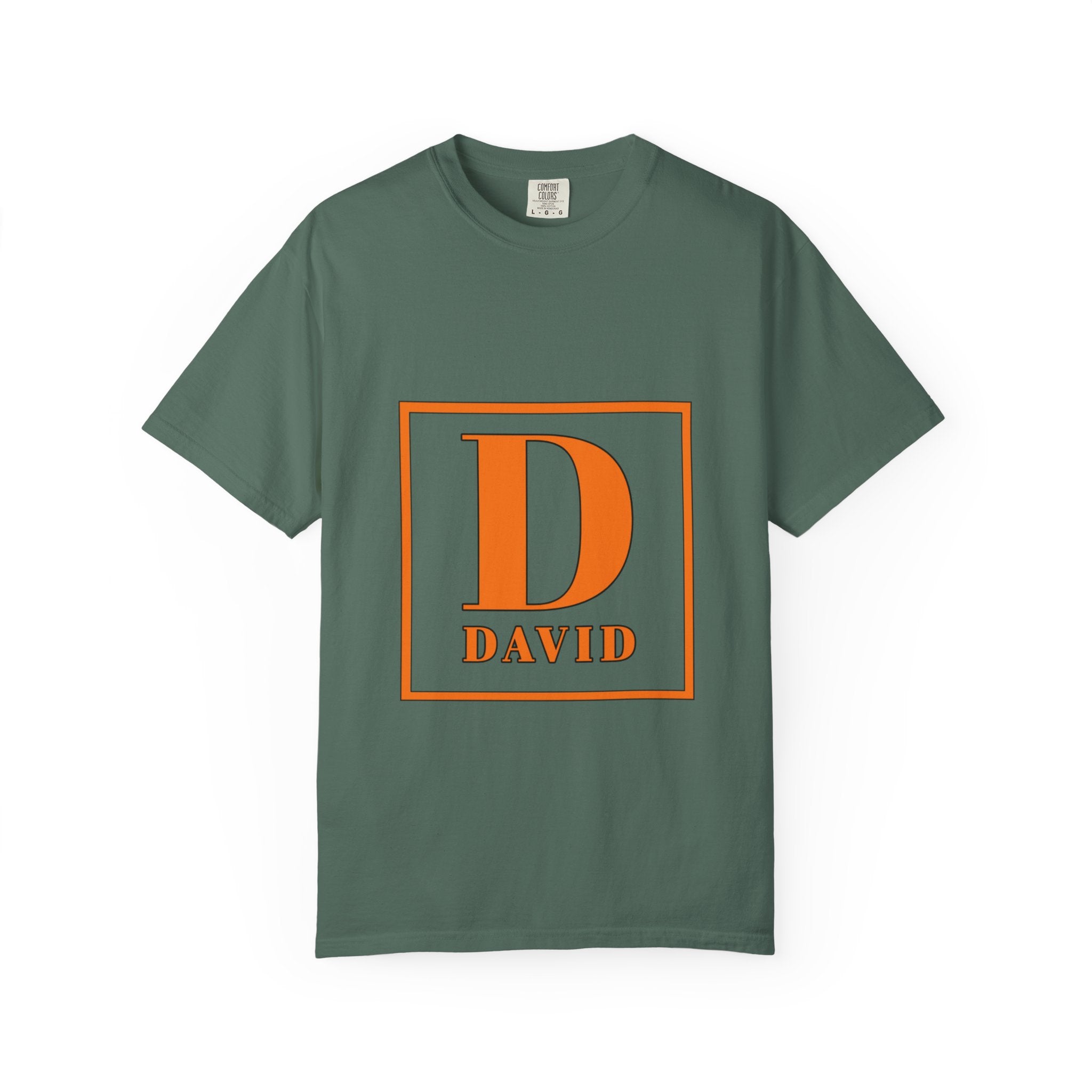 David Monogram T-Shirt — Bold Initial Box Graphic