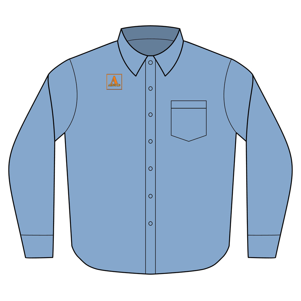 Classic Long Sleeve Denim Shirt – Lightweight Button-Up Casual Workwear