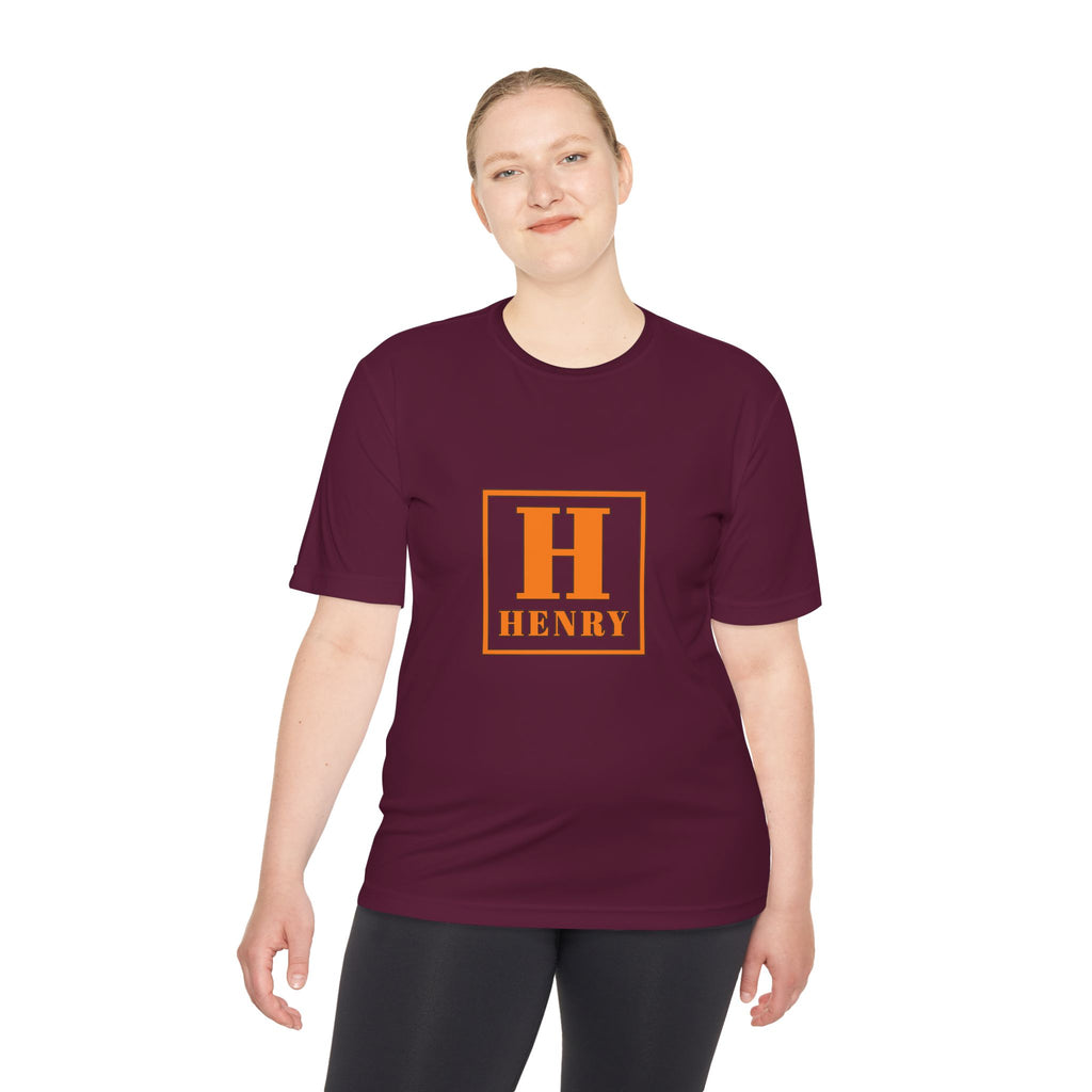 Henry Initial Monogram Tee — Orange Block Letter H
