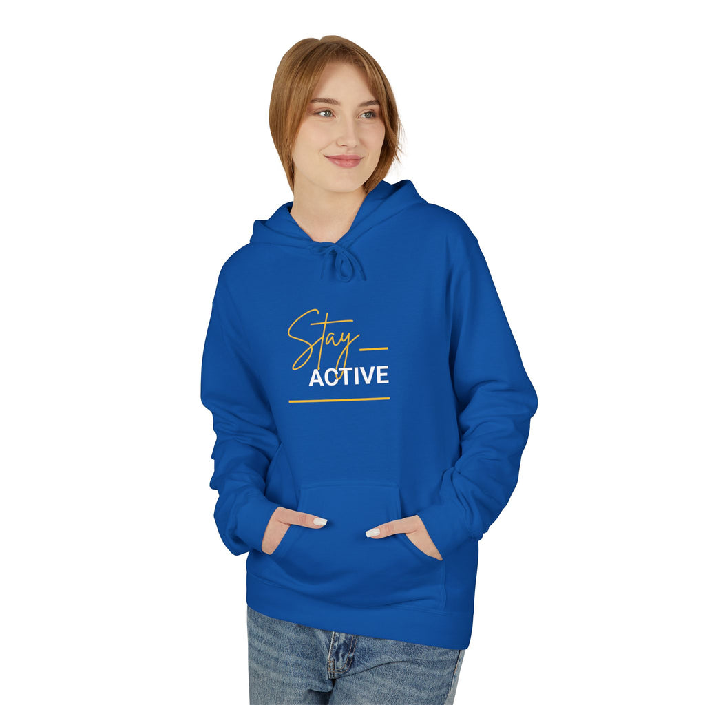 Stay Golden Hoodie — Minimal Script Graphic Casual Pullover