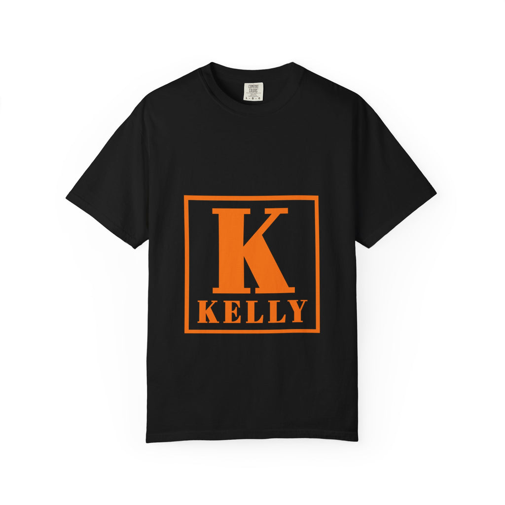 Kelly Monogram Tee — Orange Block Initial K T-Shirt