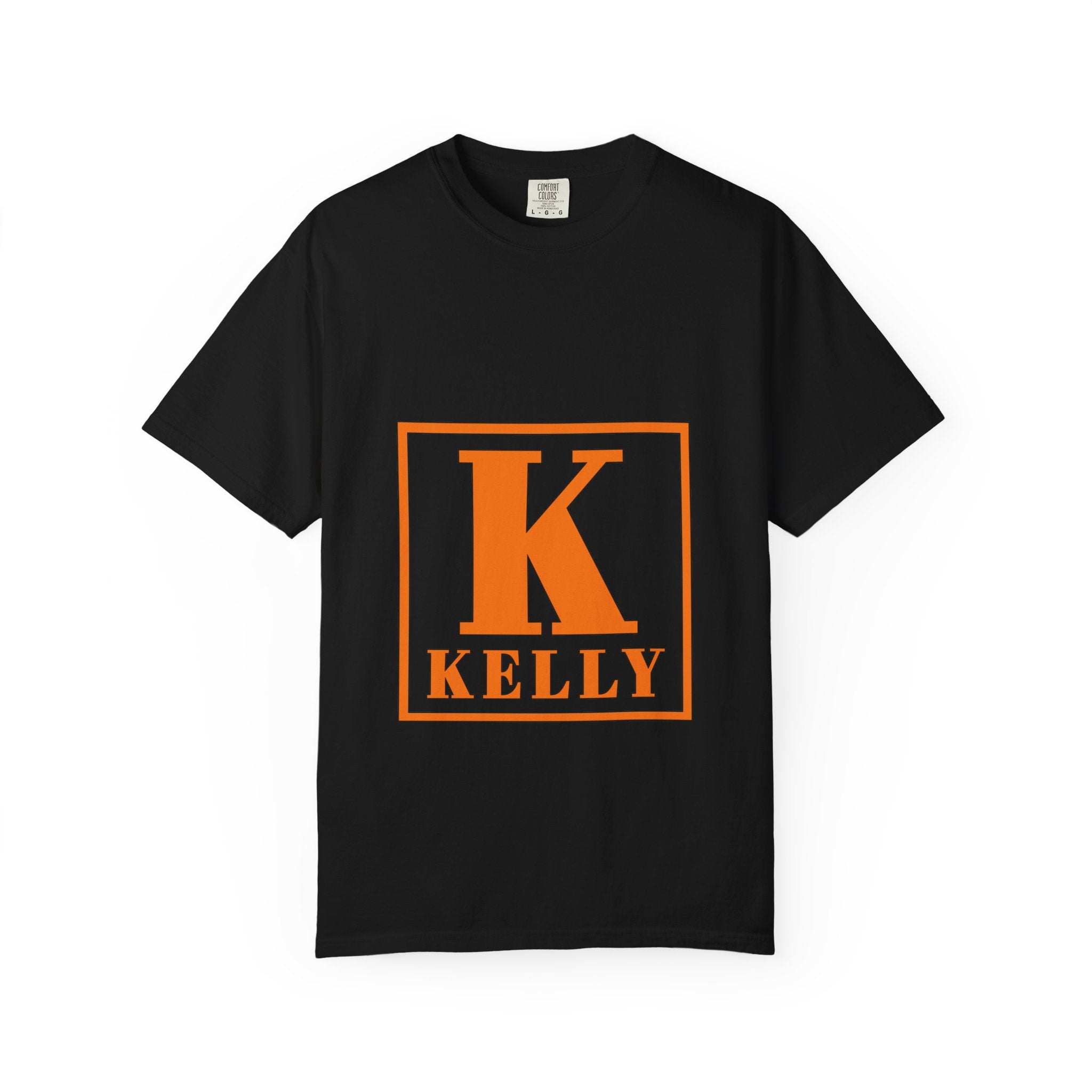 Kelly Monogram Tee — Orange Block Initial K T-Shirt