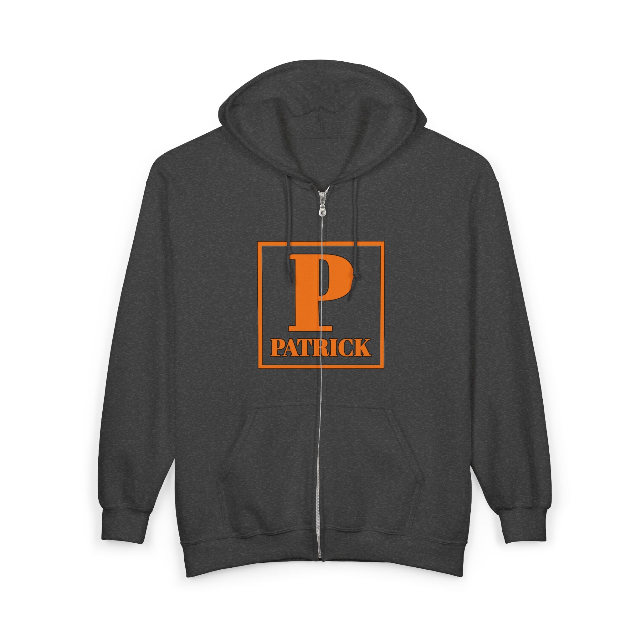Patrick Monogram Zip Hoodie — Personalized Initial P Logo