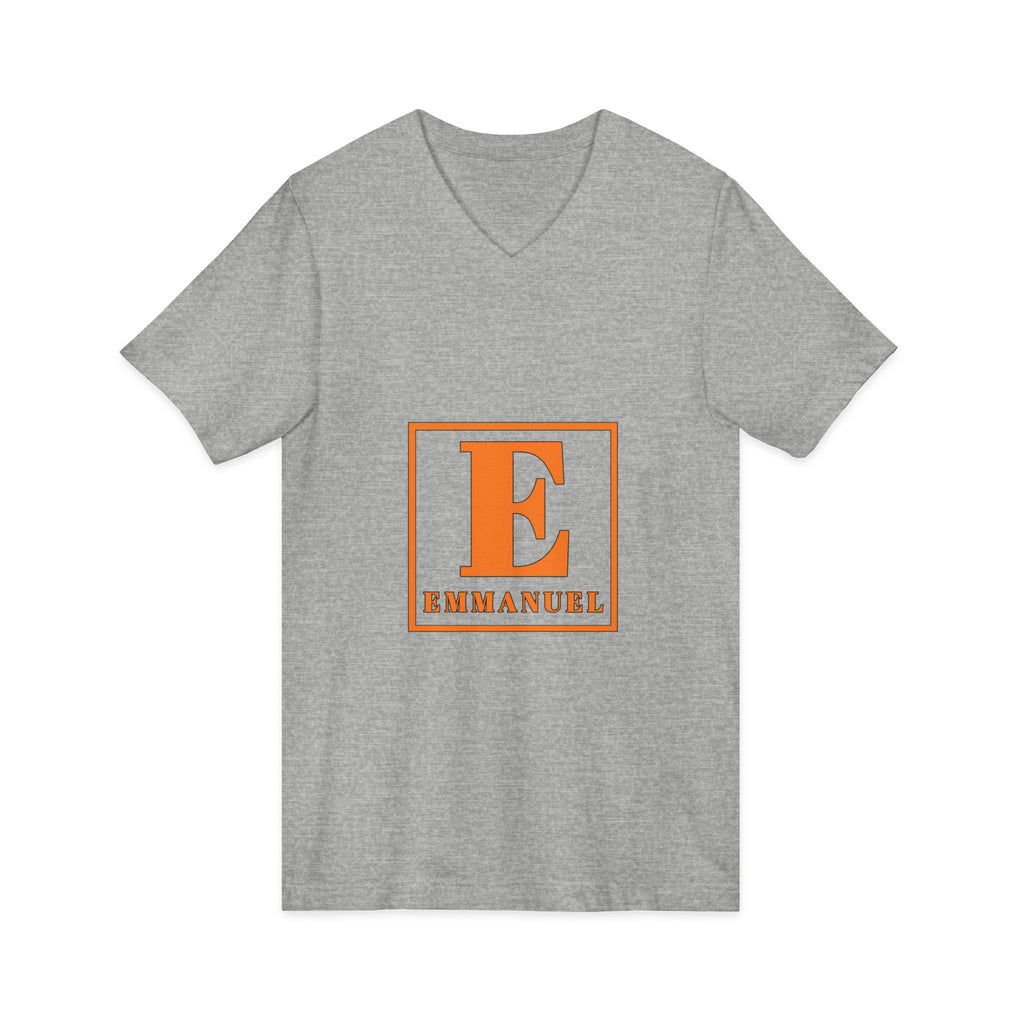 Emmanuel Monogram V-Neck Tee