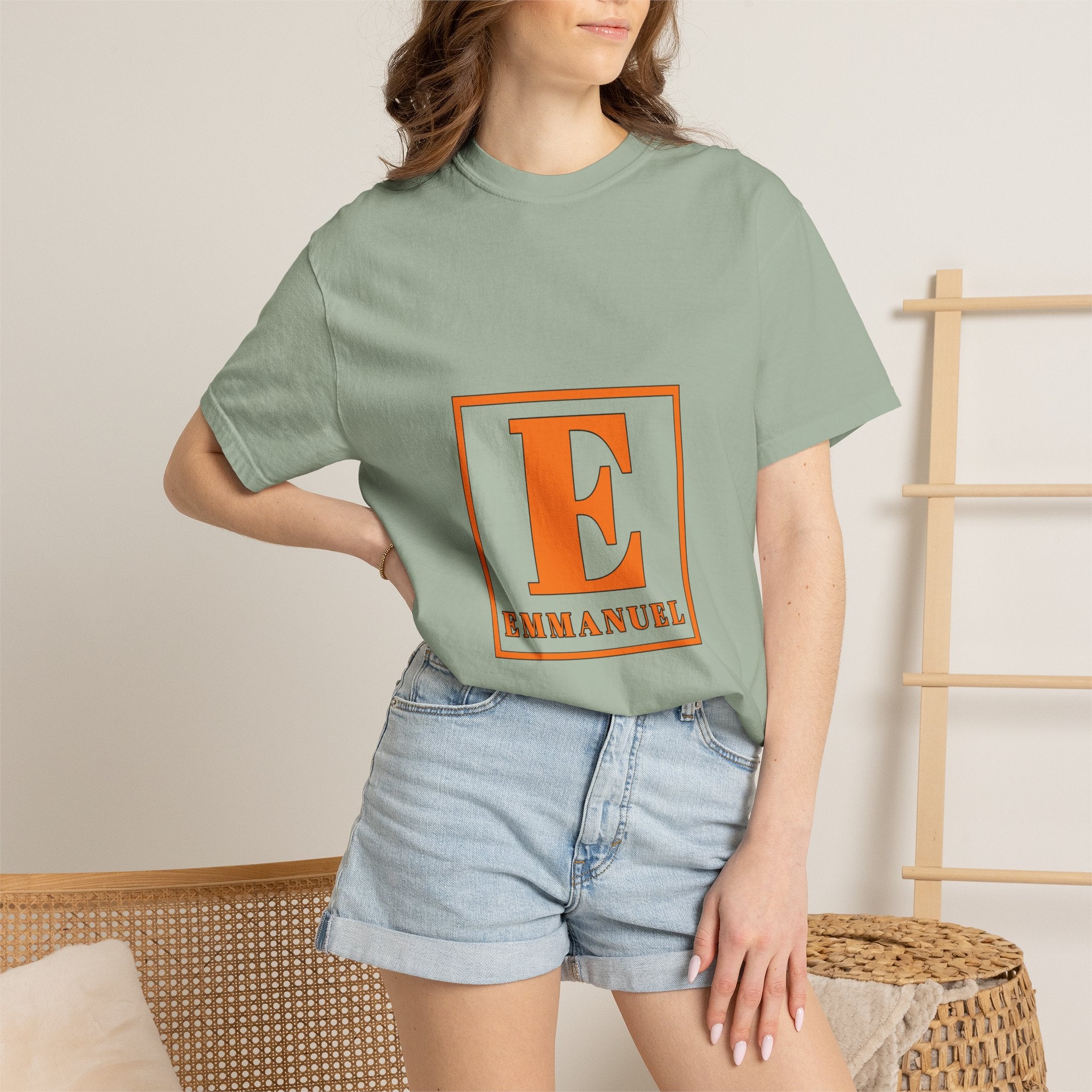 Emmanuel Monogram T-Shirt — Block Letter E Christian Name Tee