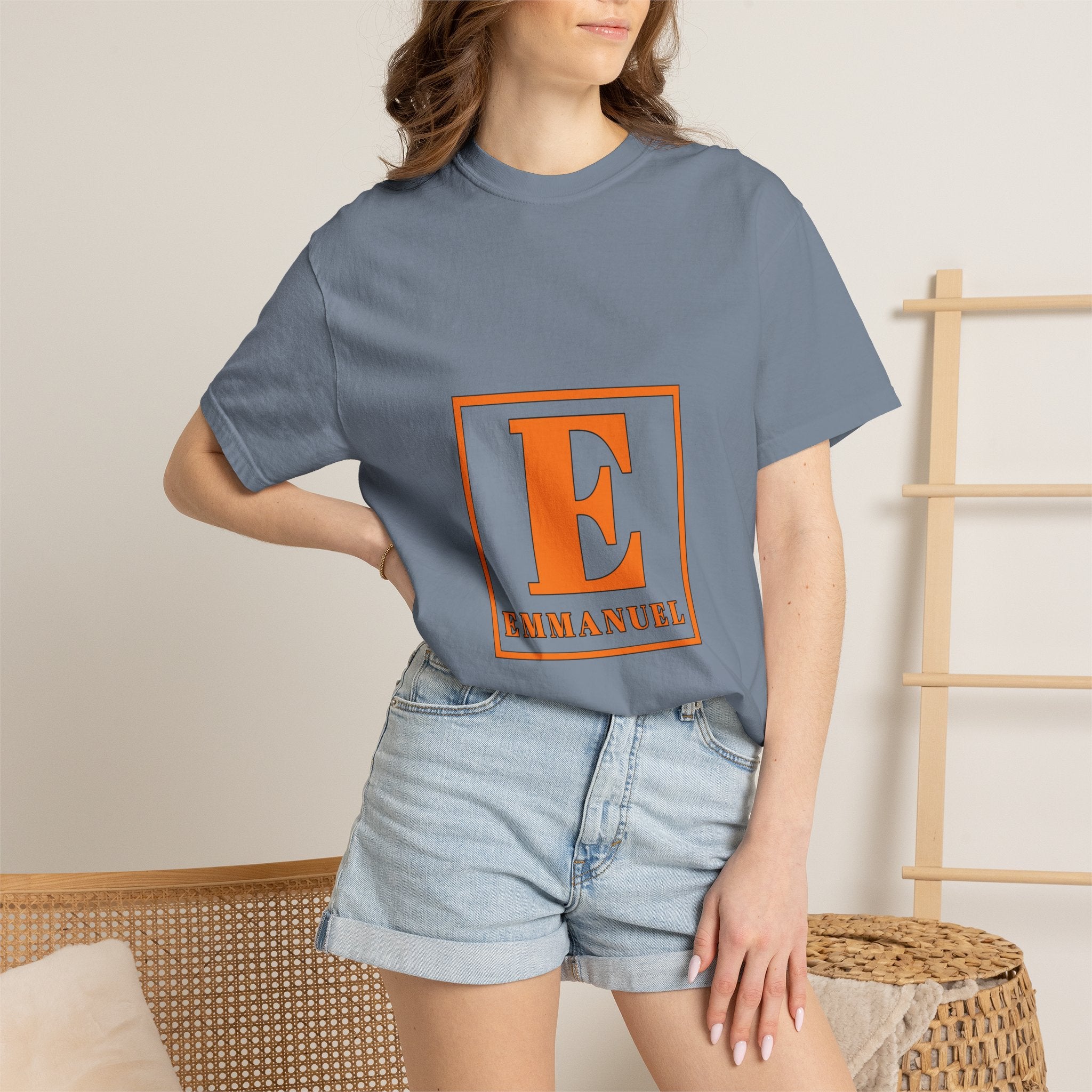 Emmanuel Monogram T-Shirt — Block Letter E Christian Name Tee