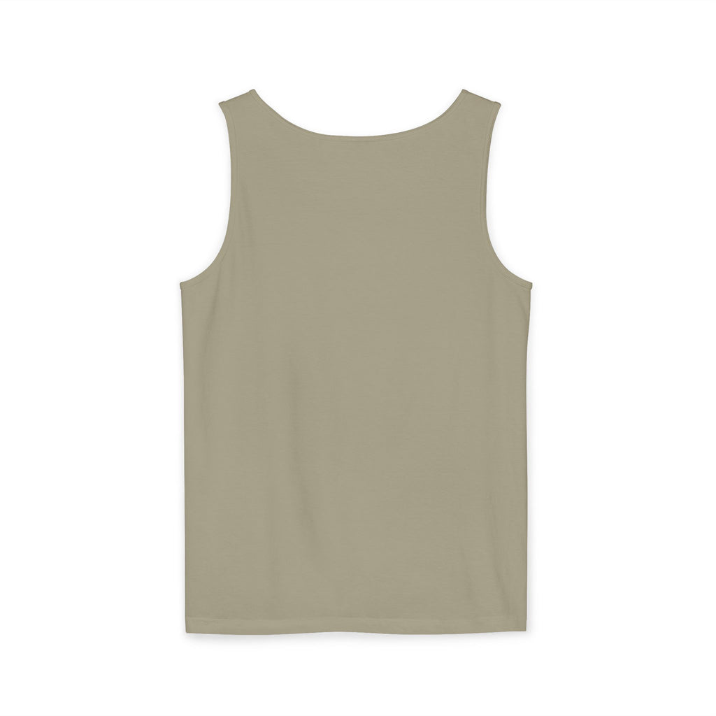 Ben Monogram Tank Top — Orange Initial B Vintage Box Graphic