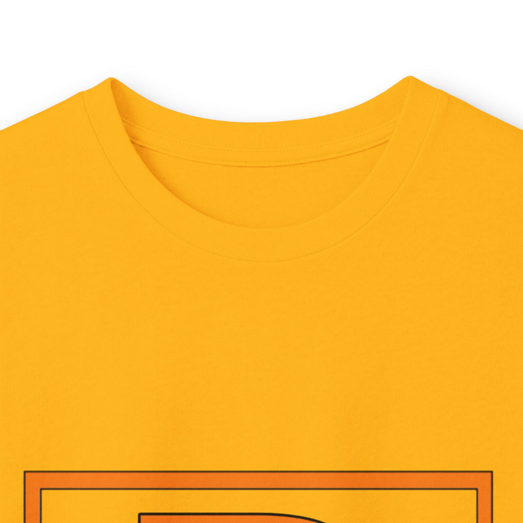 Ben Monogram Long Sleeve Tee — Orange Block Initial B Shirt
