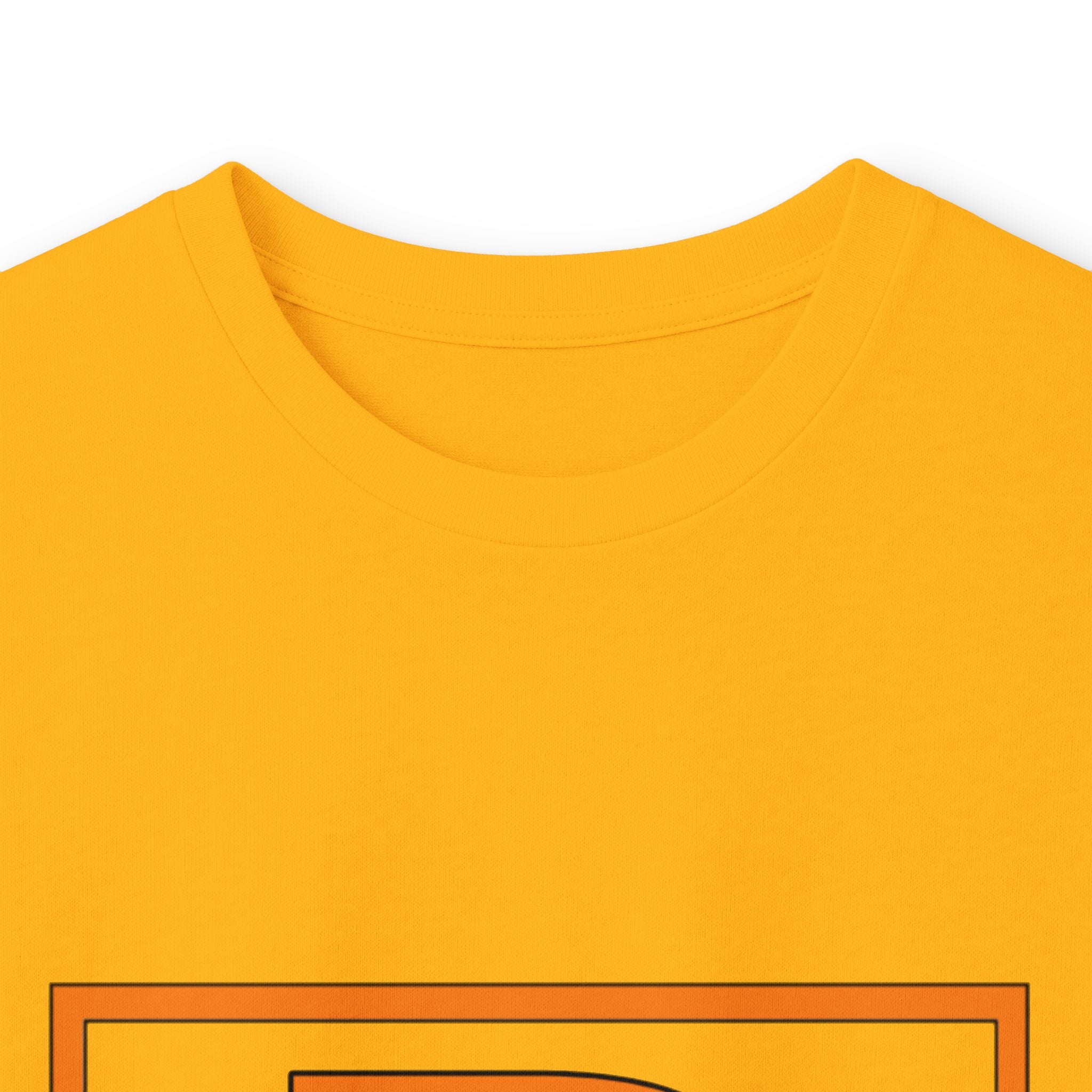 Ben Monogram Long Sleeve Tee — Orange Block Initial B Shirt