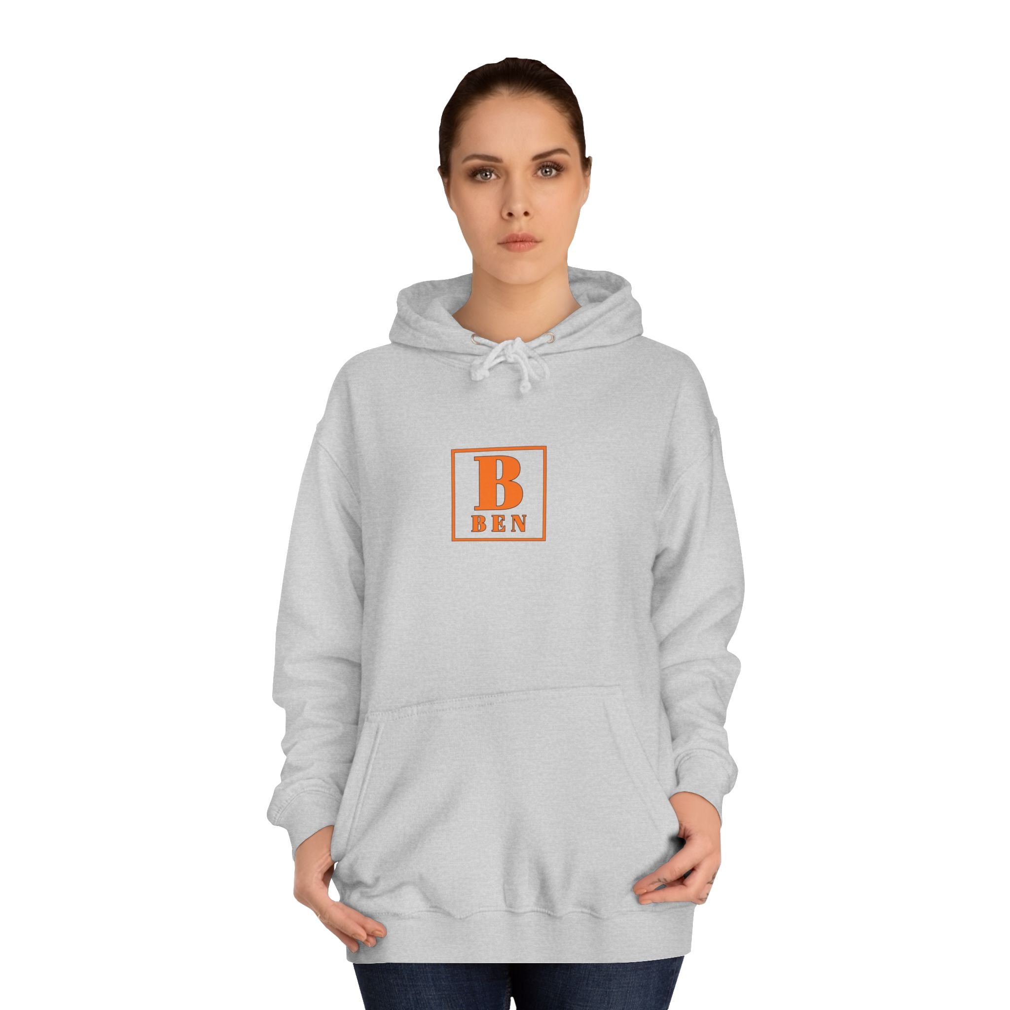Initial Monogram Hoodie — Custom 'B BEN' College-Style Pullover