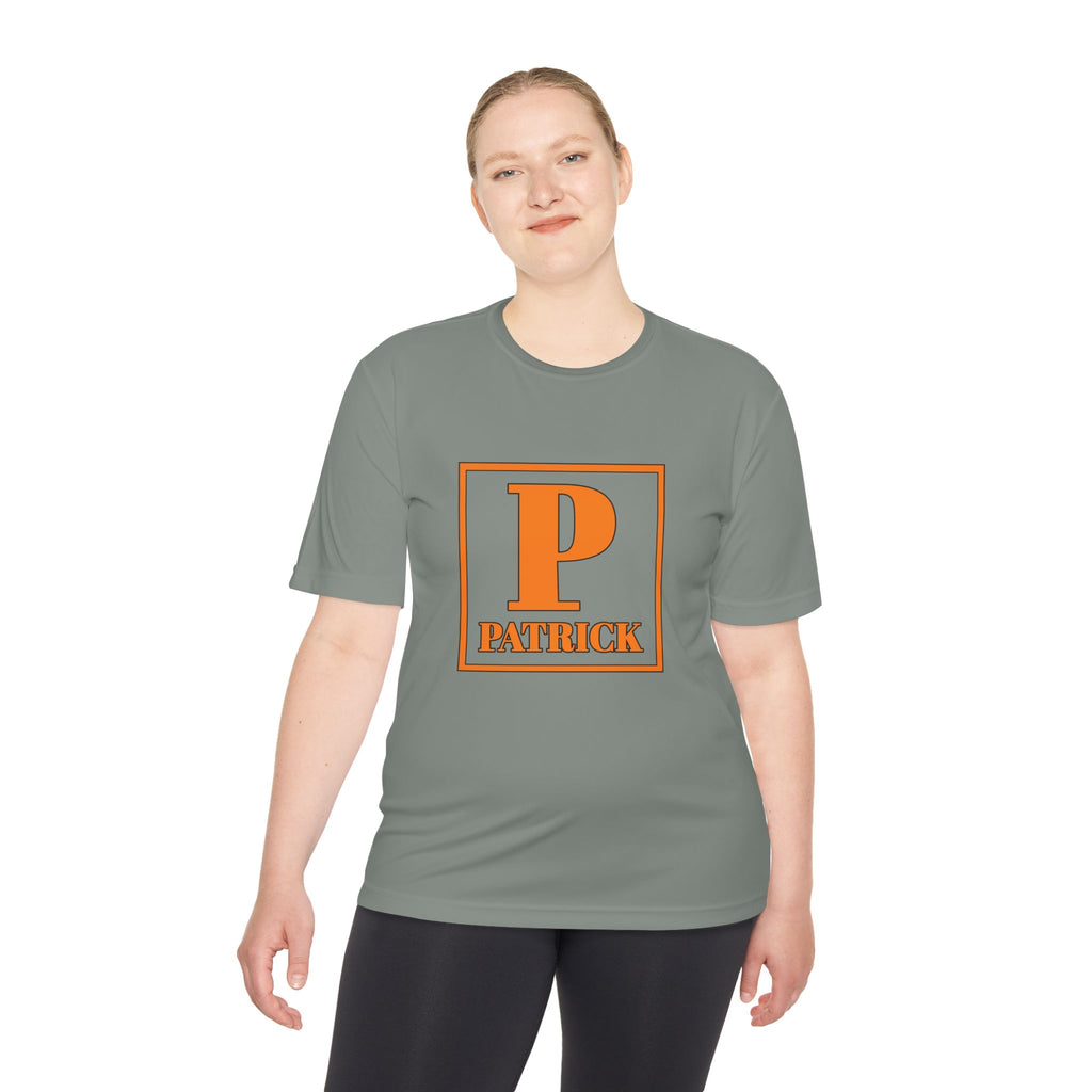 Patrick Monogram Tee — Orange Block Initial Shirt