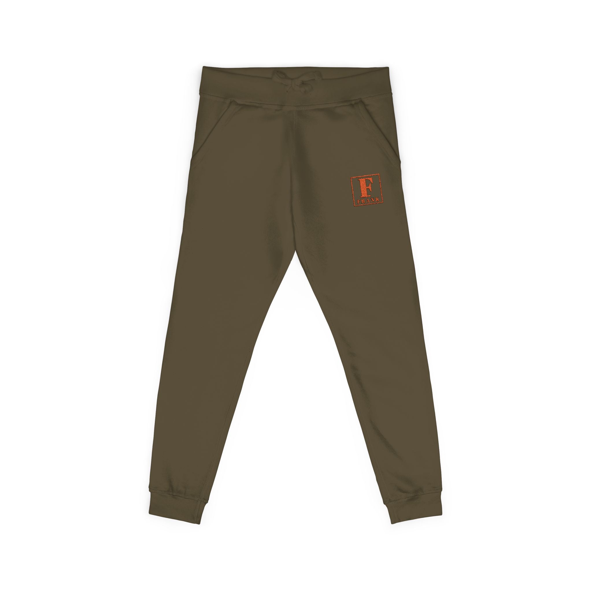 Embroidered Monogram Fleece Sweatpants — Cozy Casual Joggers with 'F' Patch