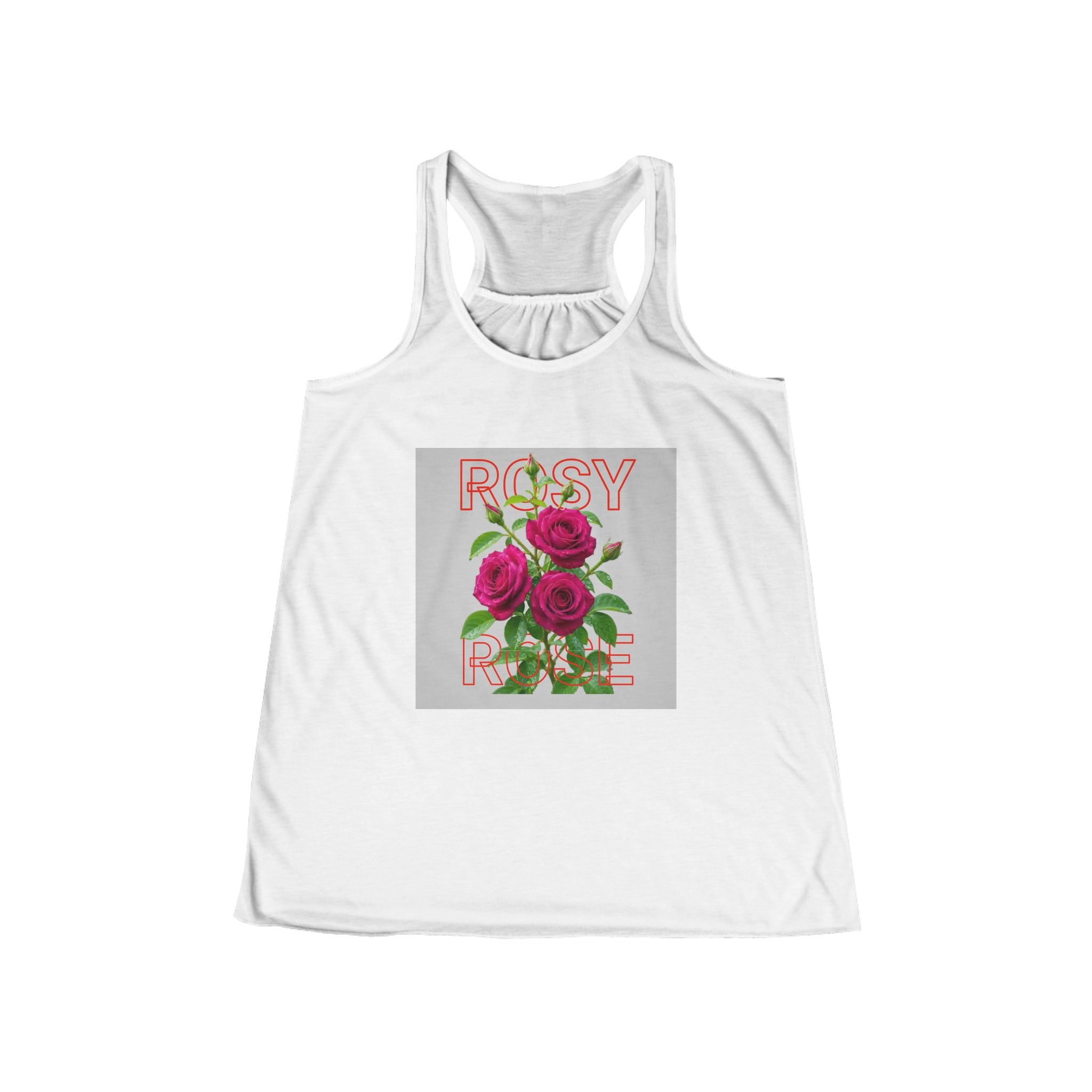 Rosy Rose Floral Racerback Tank