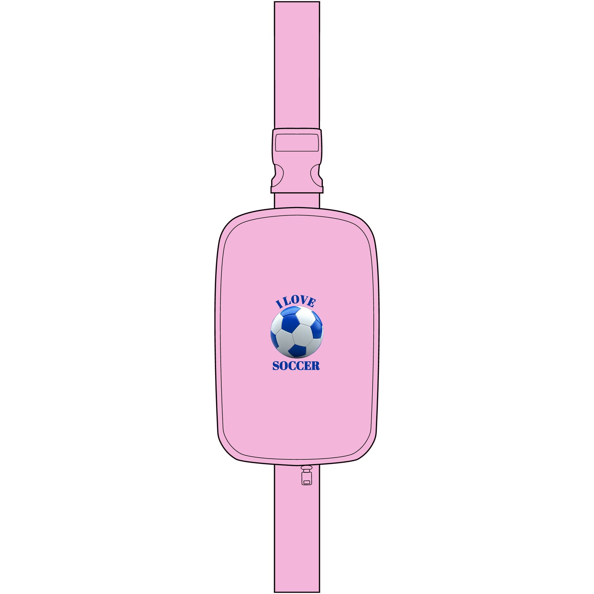 Embroidered 'I Love Soccer' Explorer Sling Bag - Compact Soccer Crossbody