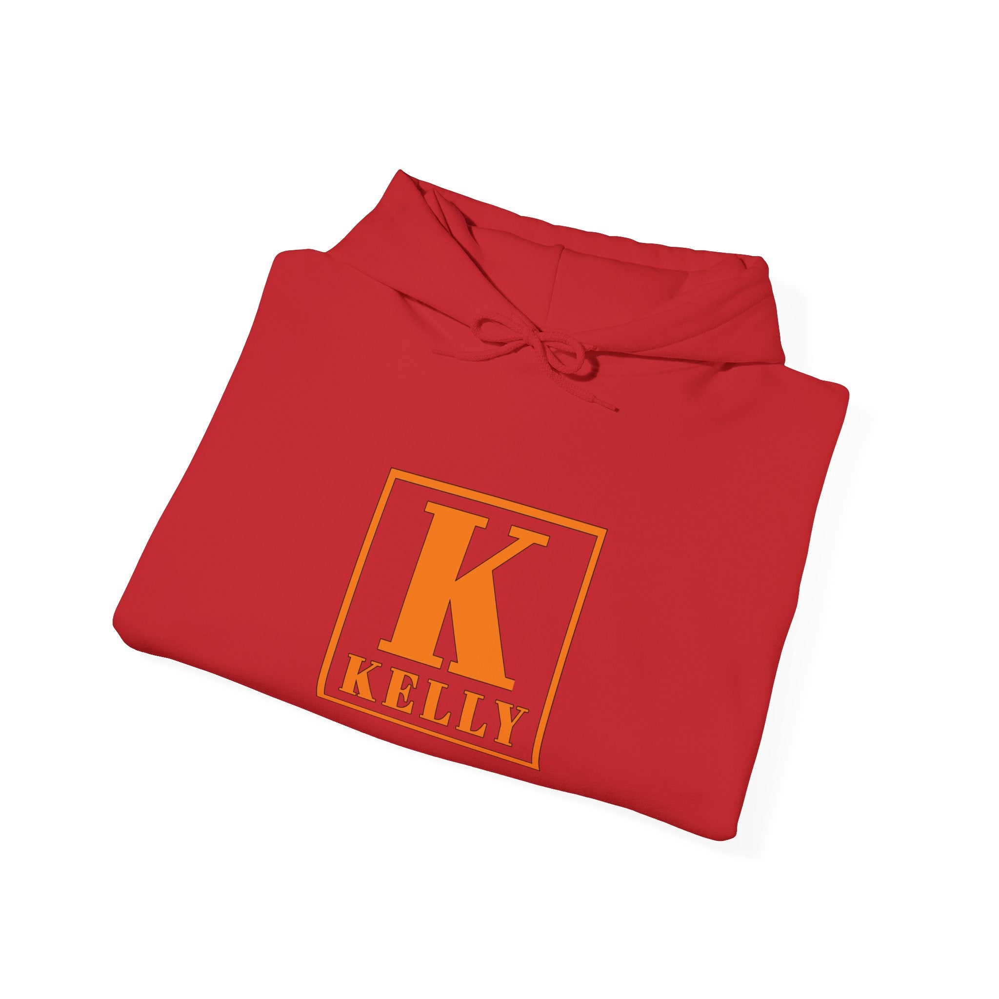 Kelly Monogram Hoodie — Orange K Initial Personalized Sweatshirt