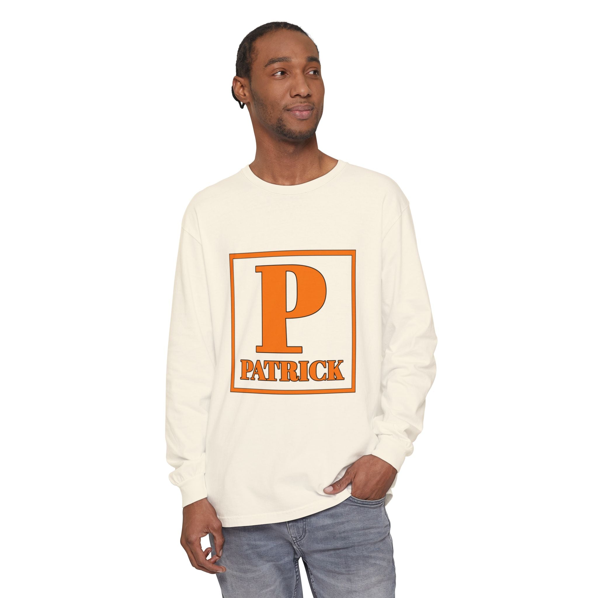 Patrick Monogram Long Sleeve Tee — Personalized Initial P Shirt