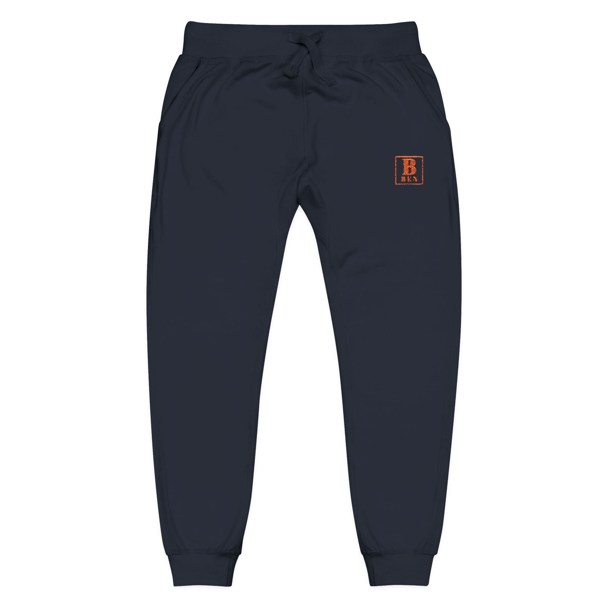 Embroidered Cozy Sweatpants — Minimal Red Crest Joggers