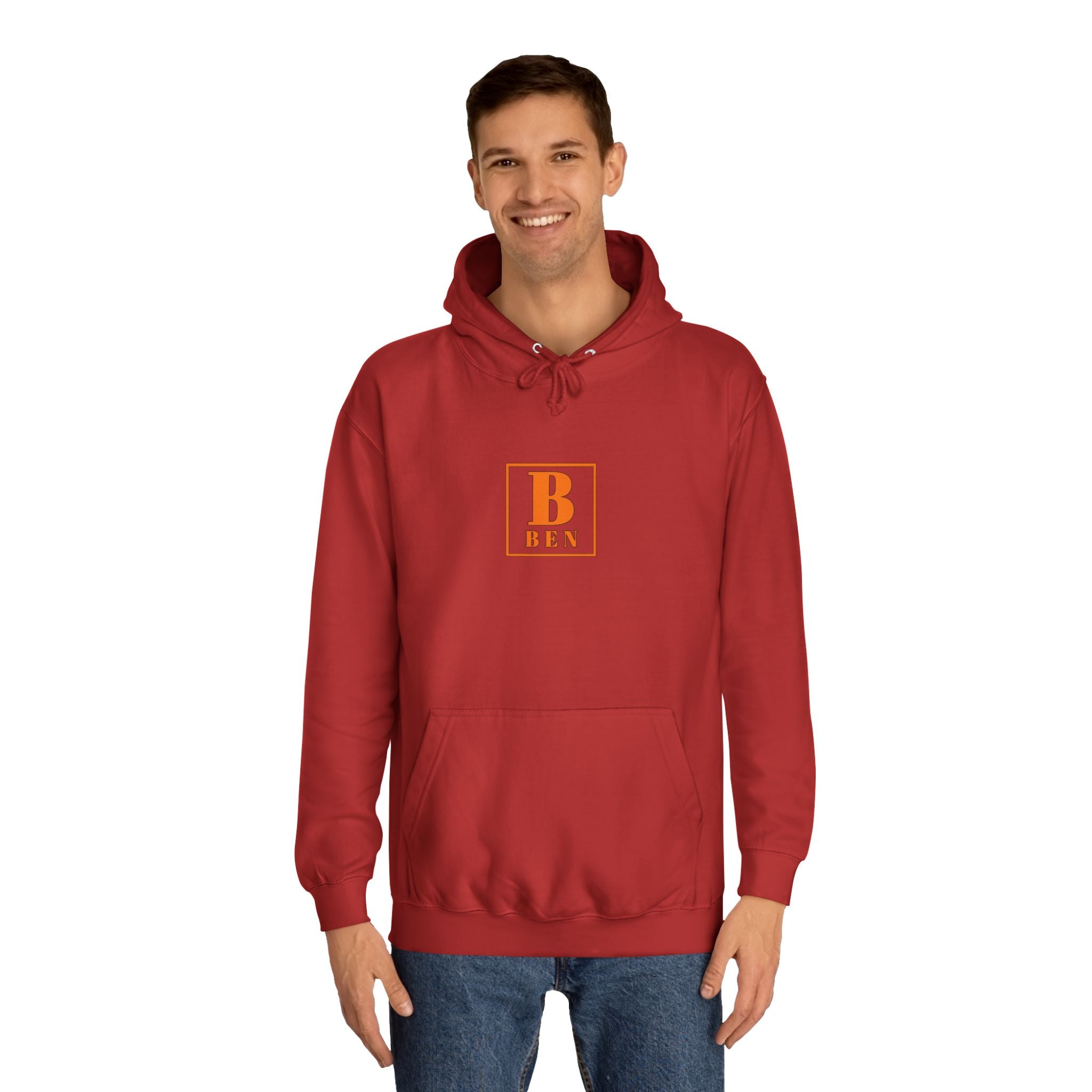 Initial Monogram Hoodie — Custom 'B BEN' College-Style Pullover