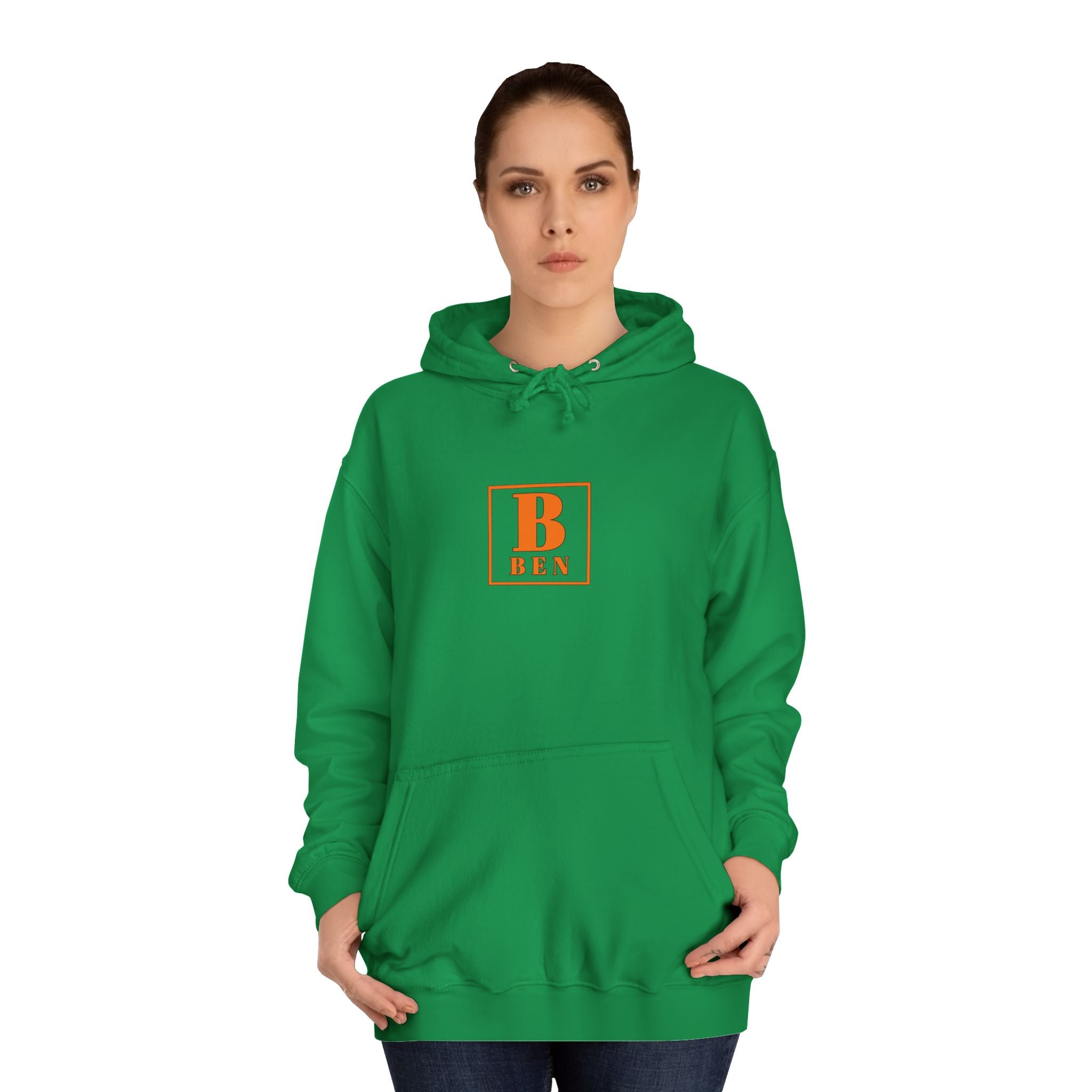 Initial Monogram Hoodie — Custom 'B BEN' College-Style Pullover