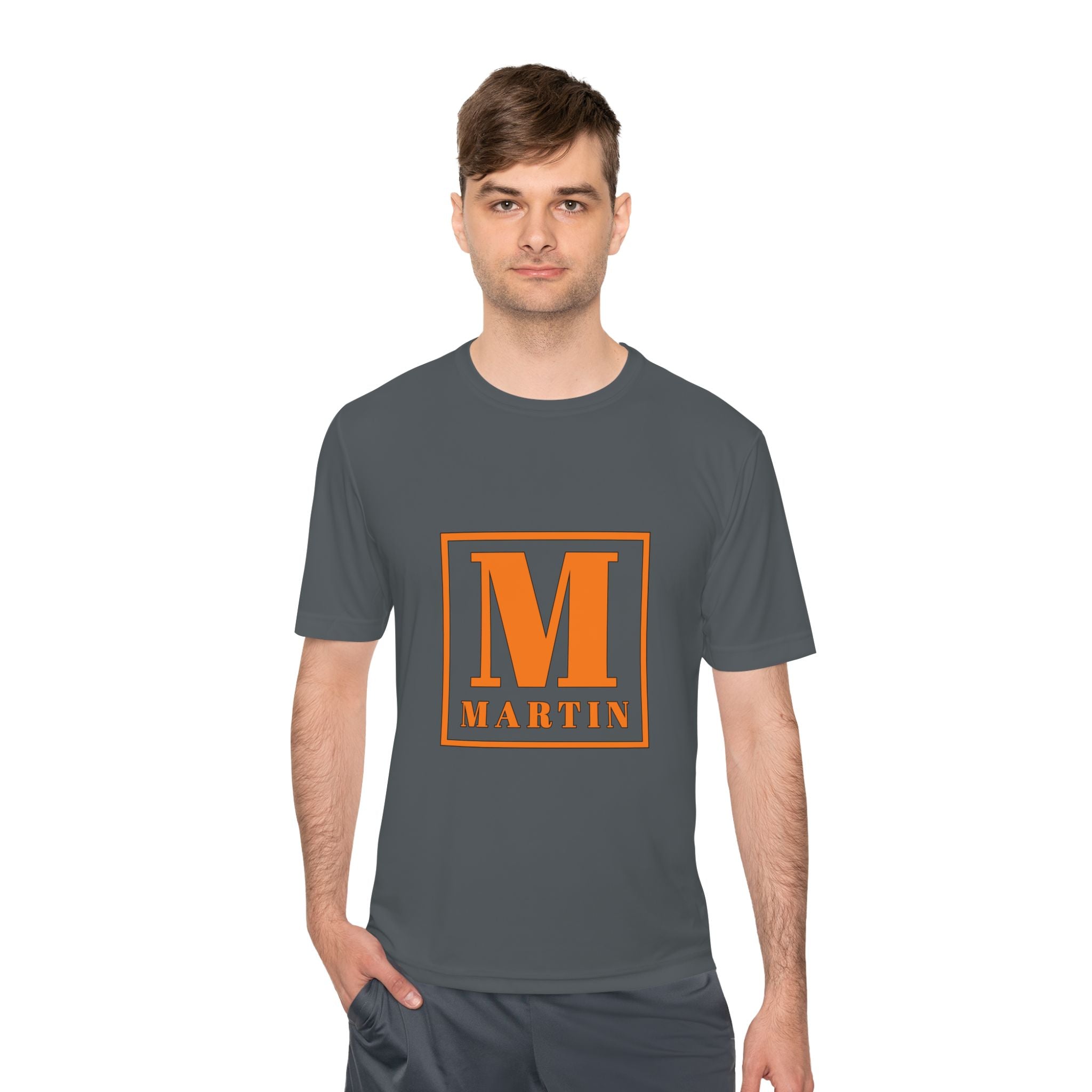 Personalized 'M' Monogram Tee — Martin Initial Square Graphic