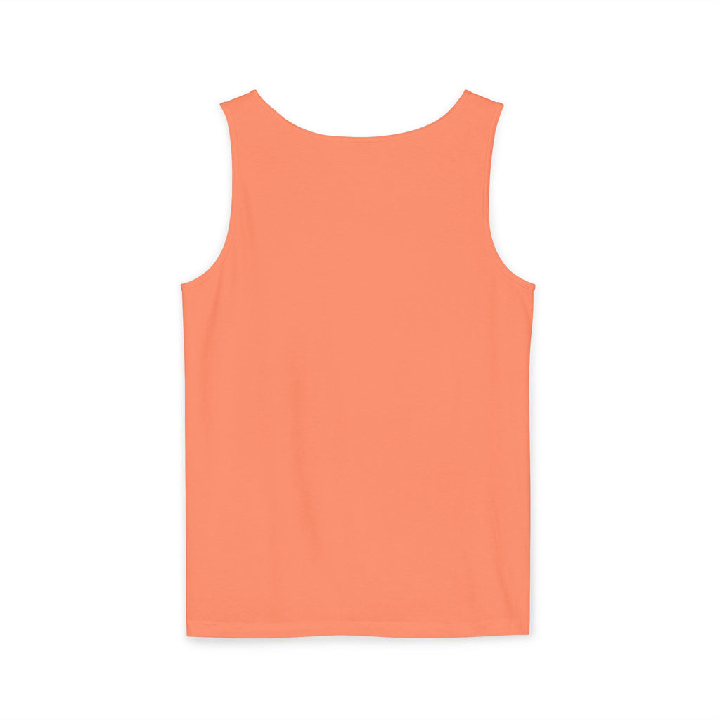 Ben Monogram Tank Top — Orange Initial B Vintage Box Graphic