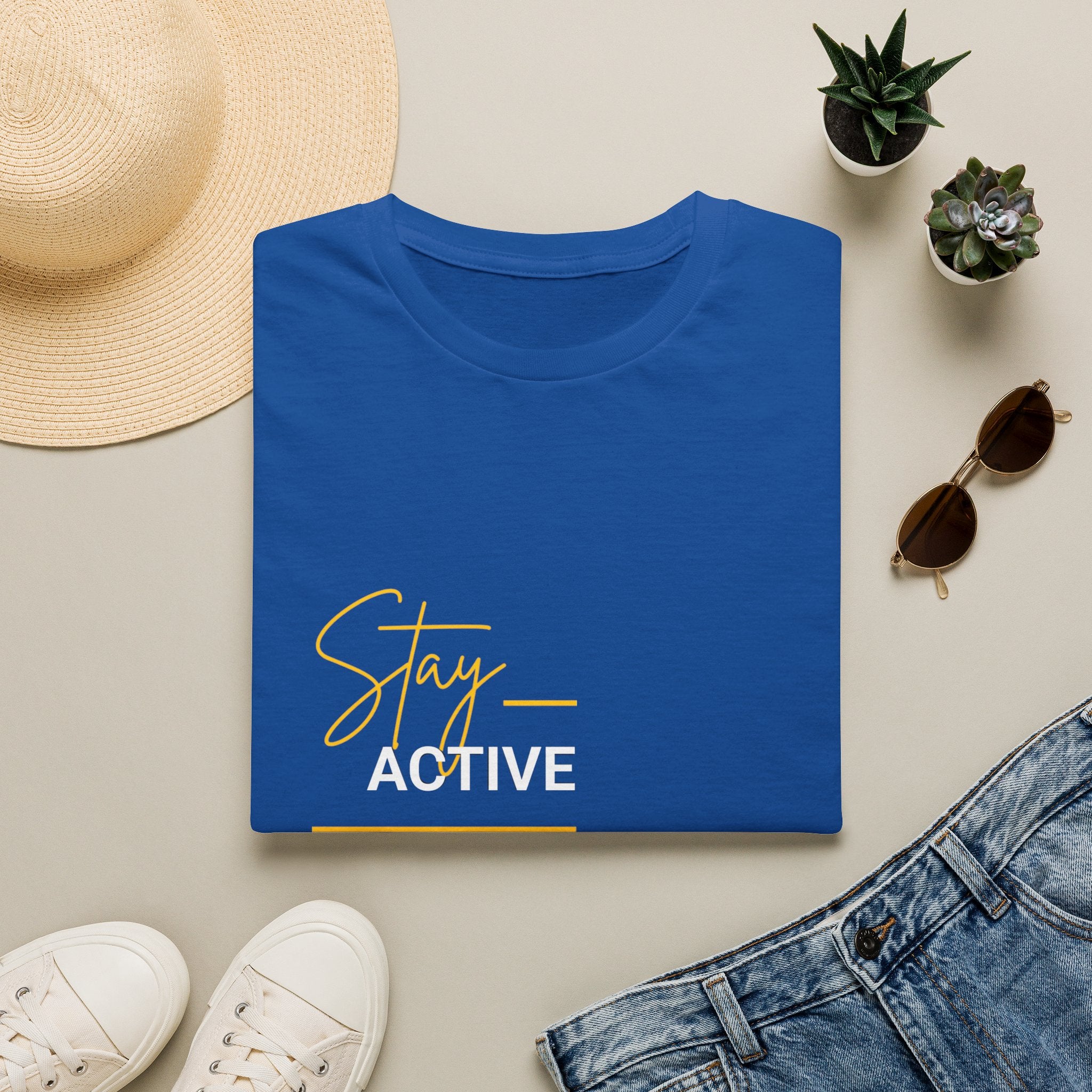 Stay Active T-Shirt — Motivational Fitness Graphic Tee