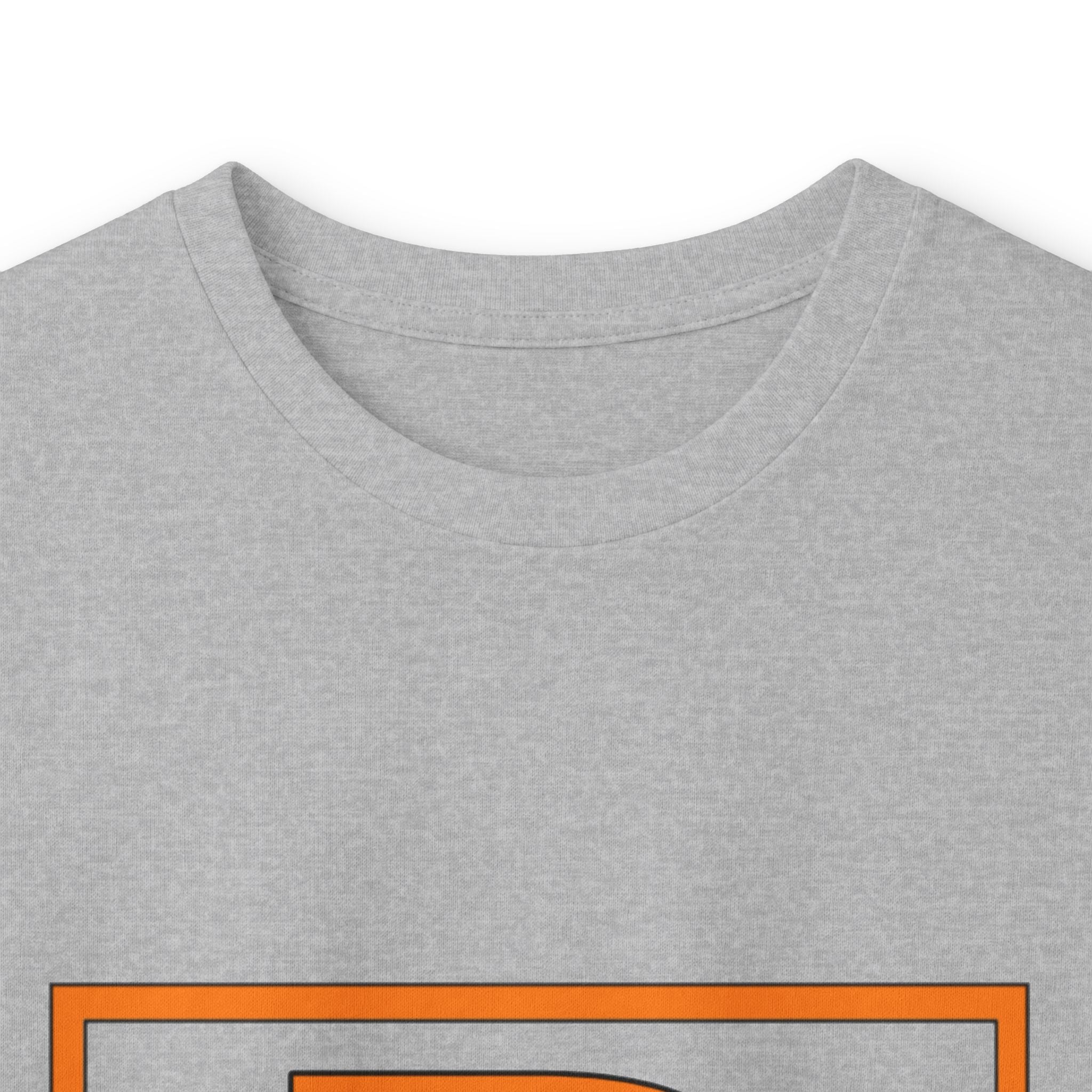 Ben Monogram Long Sleeve Tee — Orange Block Initial B Shirt