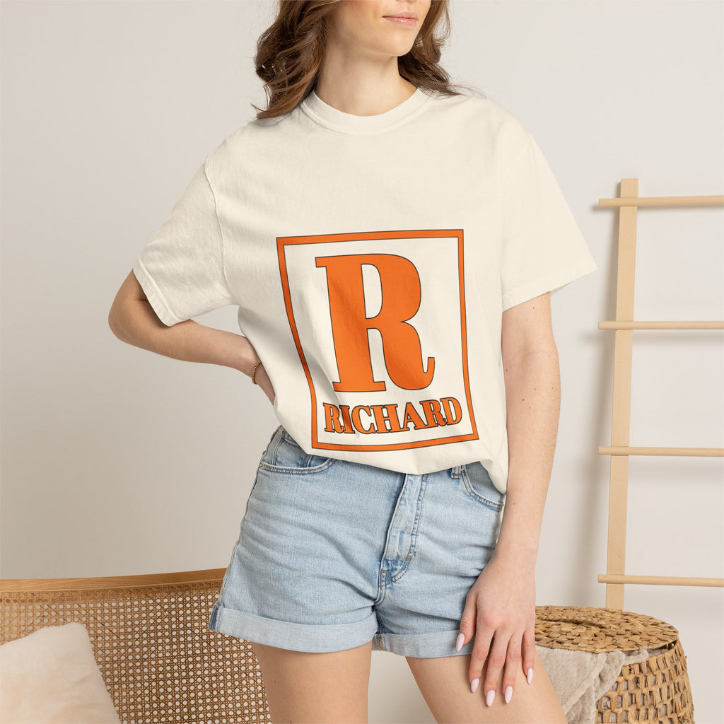 Personalized 'R' Initial T-Shirt — Richard Monogram Tee
