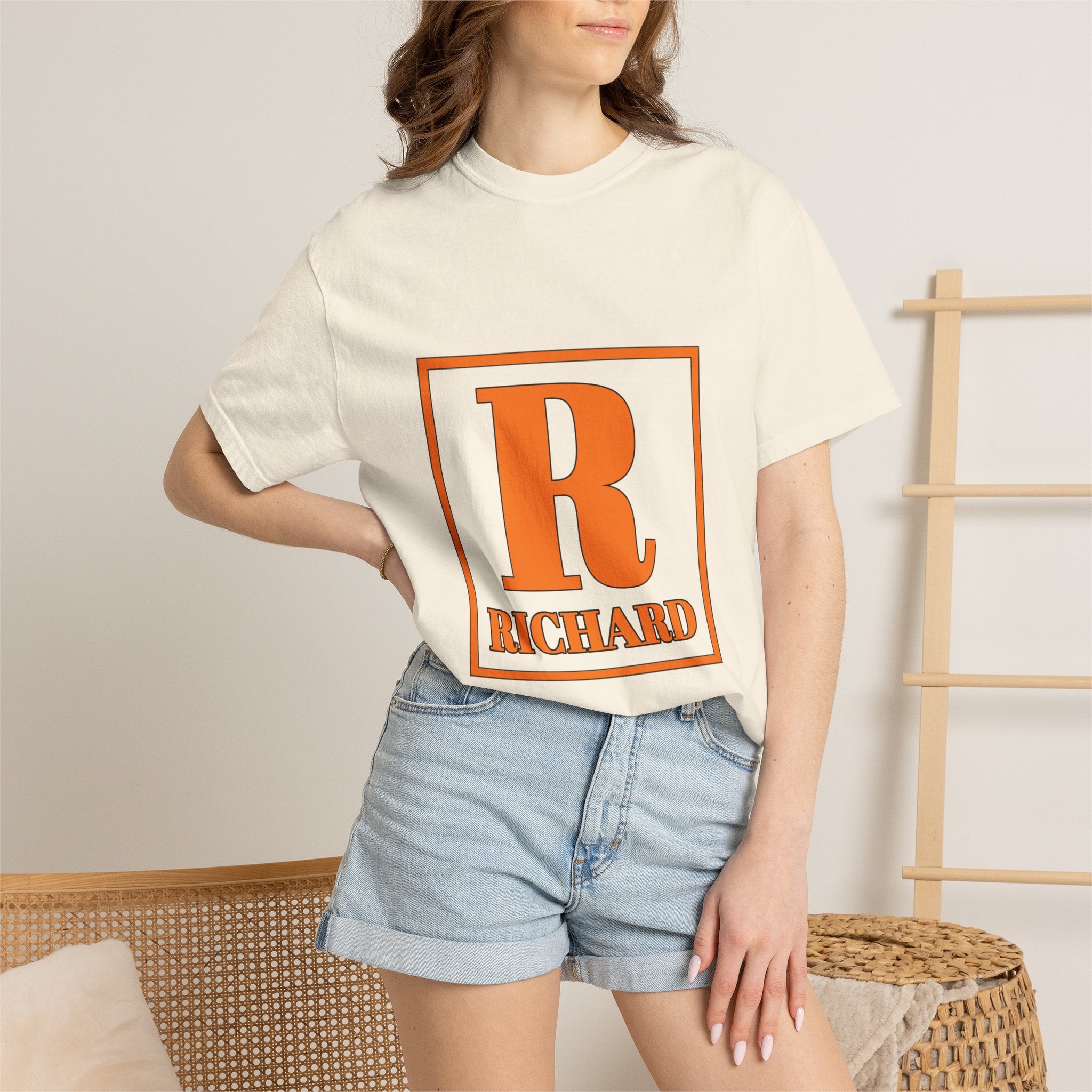 Personalized 'R' Initial T-Shirt — Richard Monogram Tee