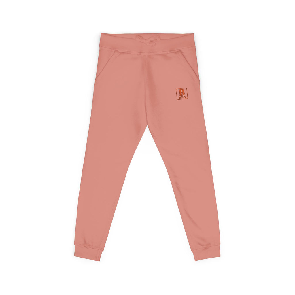 Embroidered Cozy Sweatpants — Minimal Red Crest Joggers