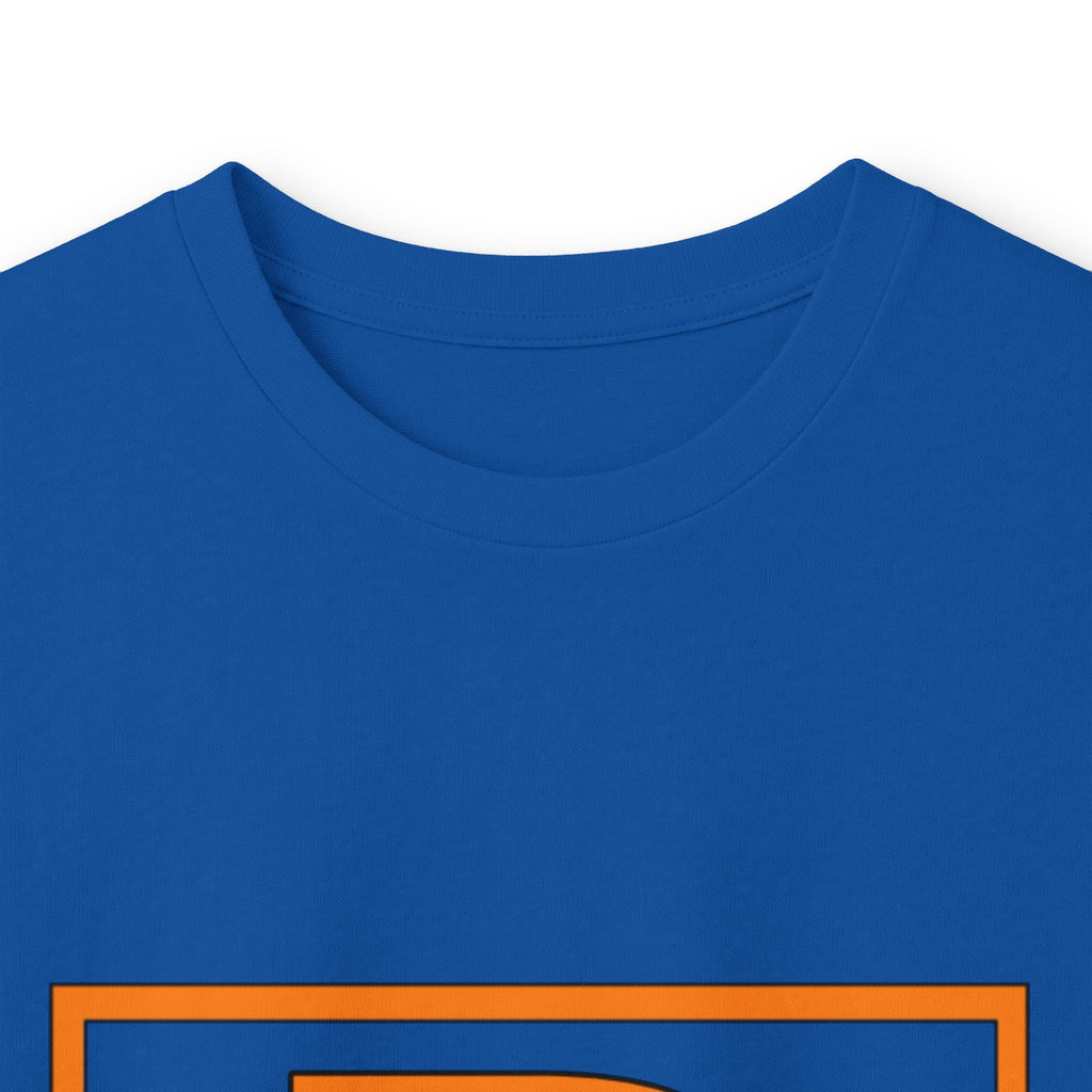 Ben Monogram Long Sleeve Tee — Orange Block Initial B Shirt