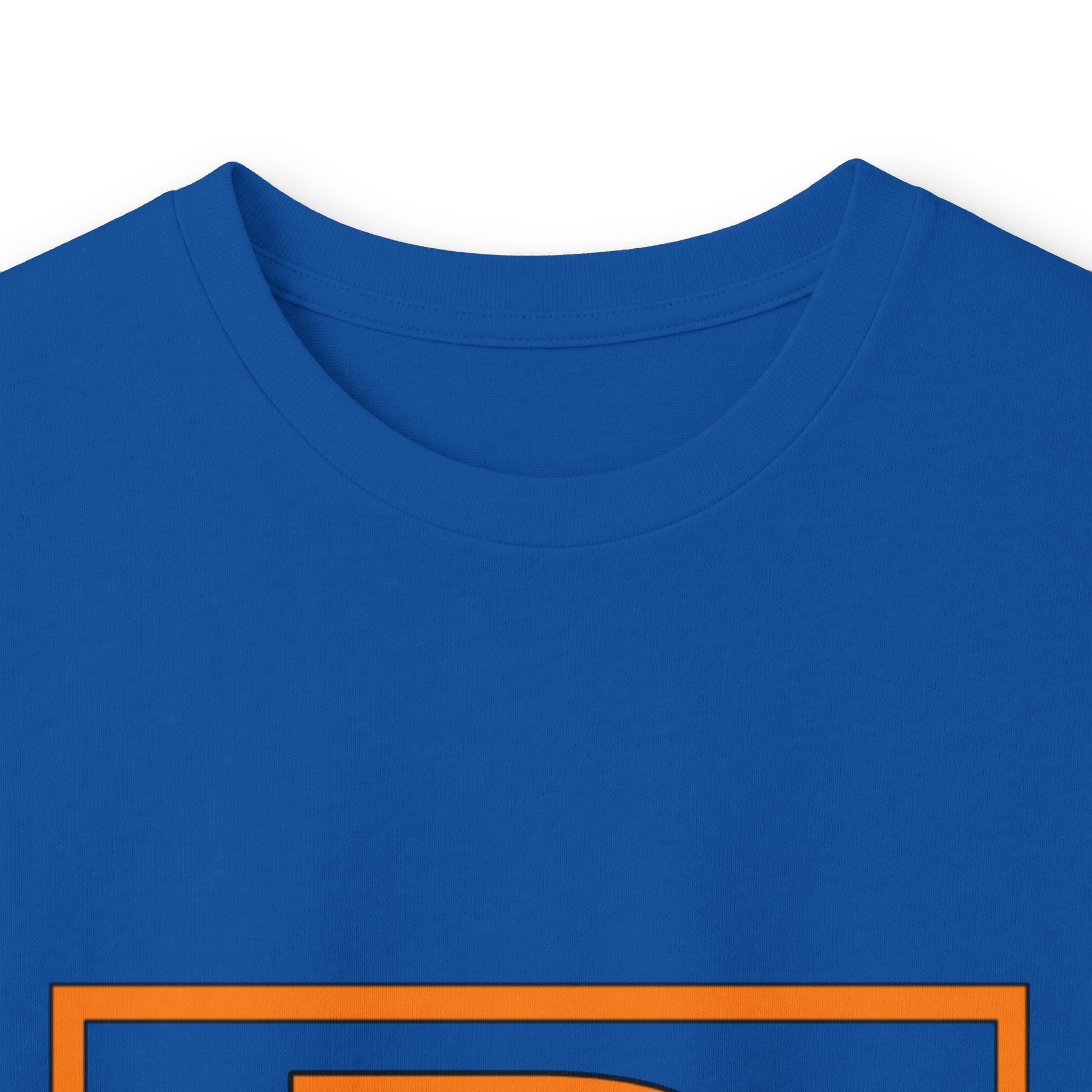 Ben Monogram Long Sleeve Tee — Orange Block Initial B Shirt