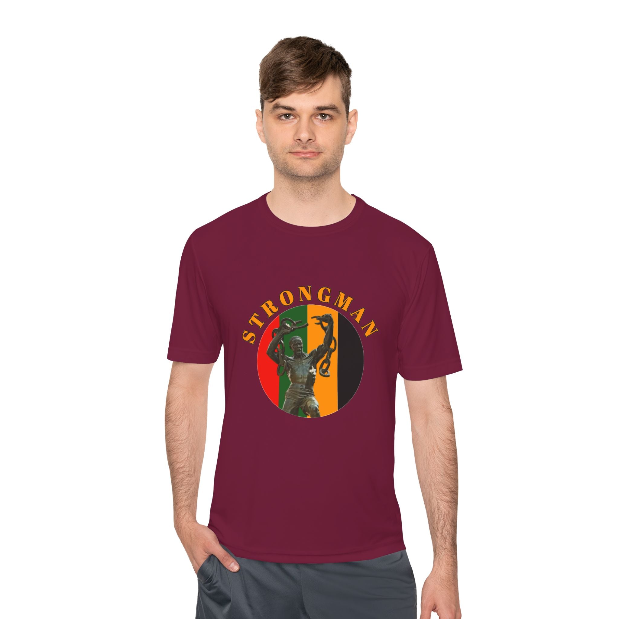 Strongman Kettlebell Tee — Athletic Moisture‑Wicking Gym Shirt