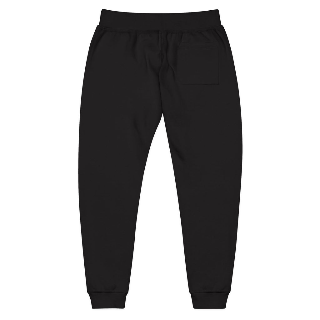 Embroidered Cozy Sweatpants — Minimal Red Crest Lounge Joggers