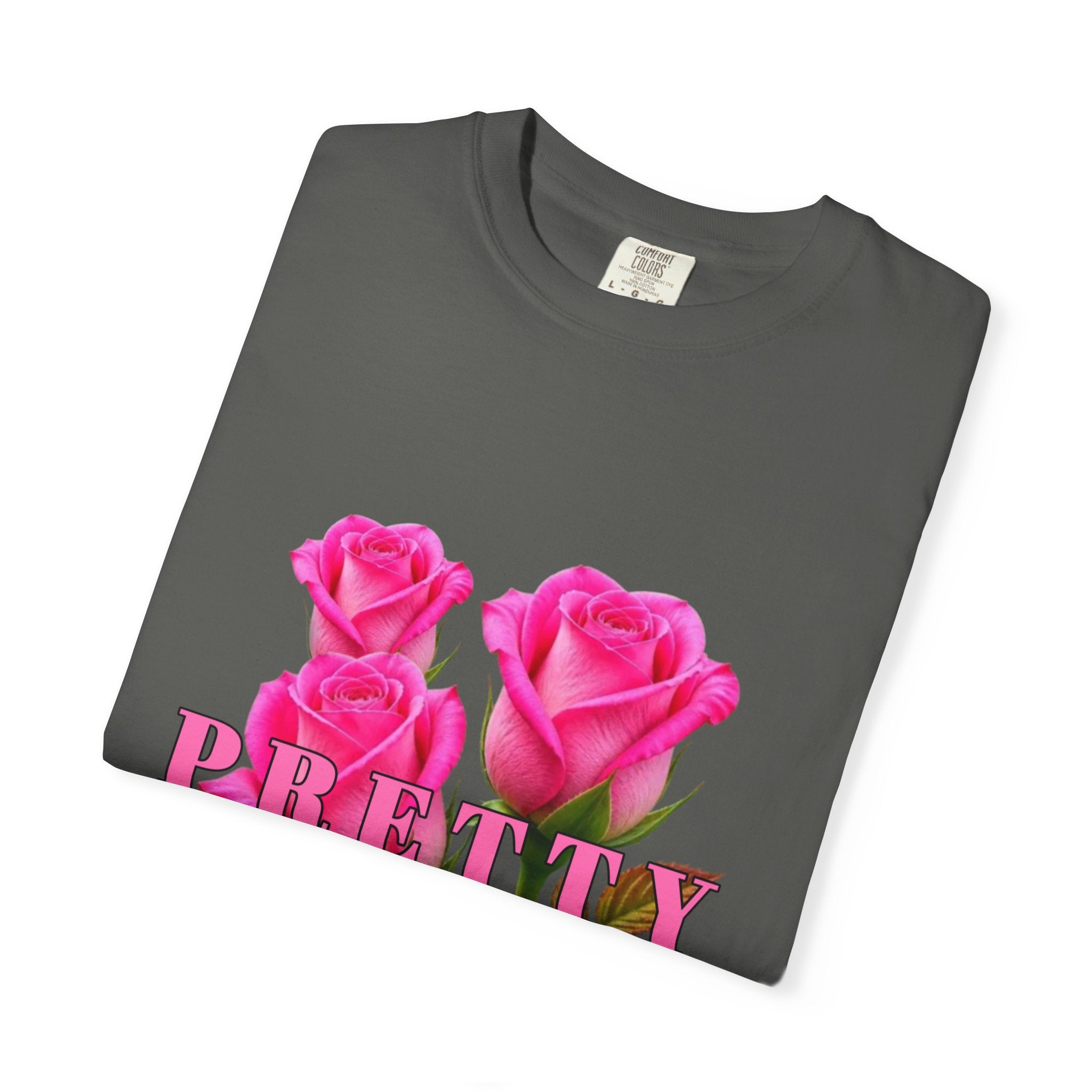 Pretty Lady T-Shirt — Pink Rose Graphic Tee